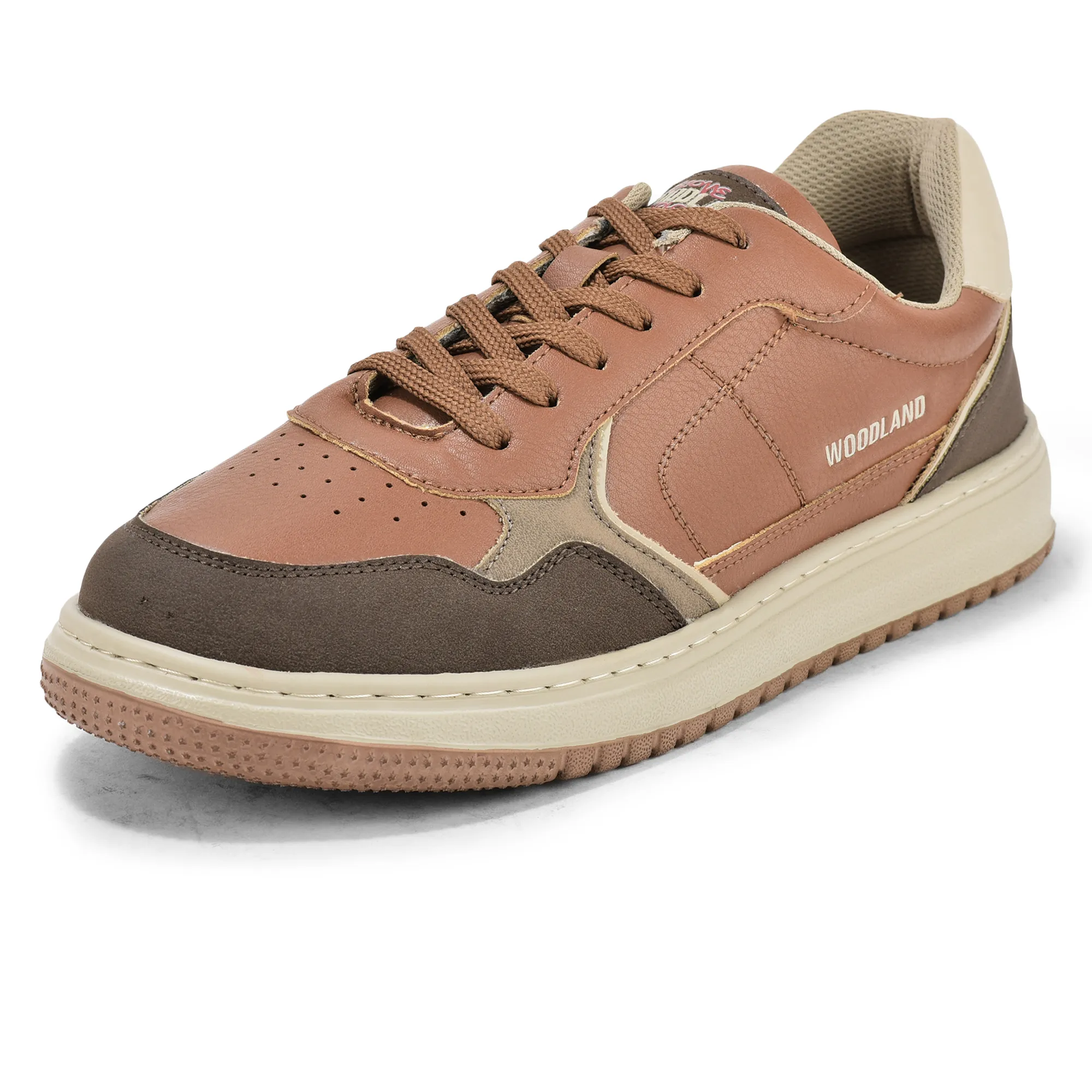 Woodland Men Tan/Beige Casual Sneakers - Thumbnail 11