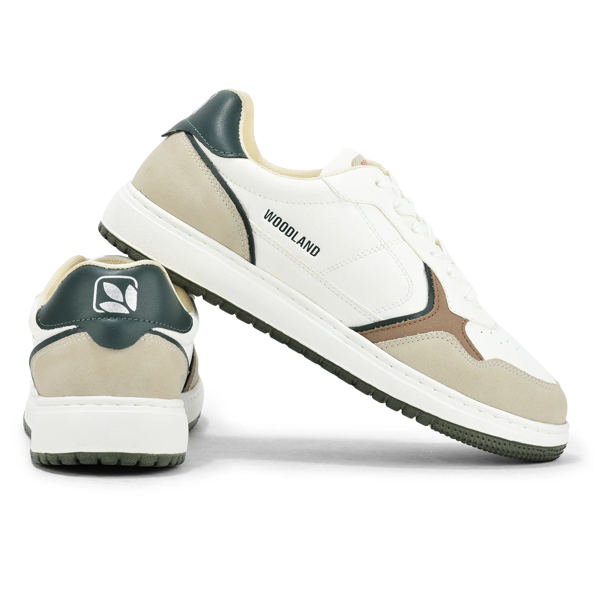 Woodland Men White/Dgreen Casual Sneakers - Thumbnail 10