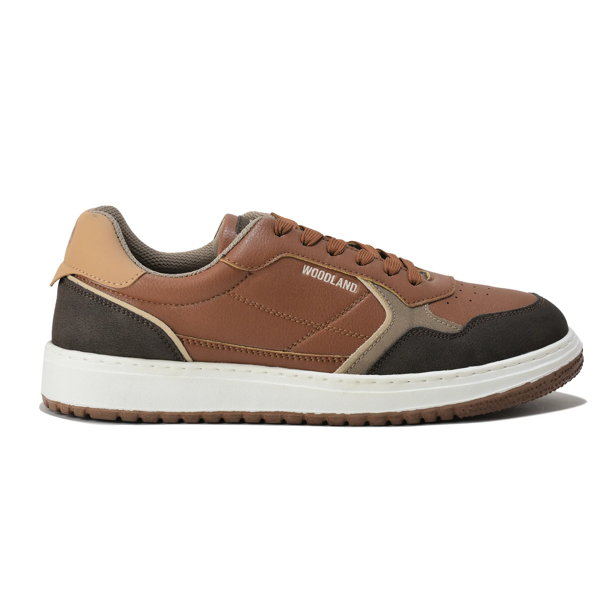 Woodland Men Tan/Beige Casual Sneakers - Thumbnail 2