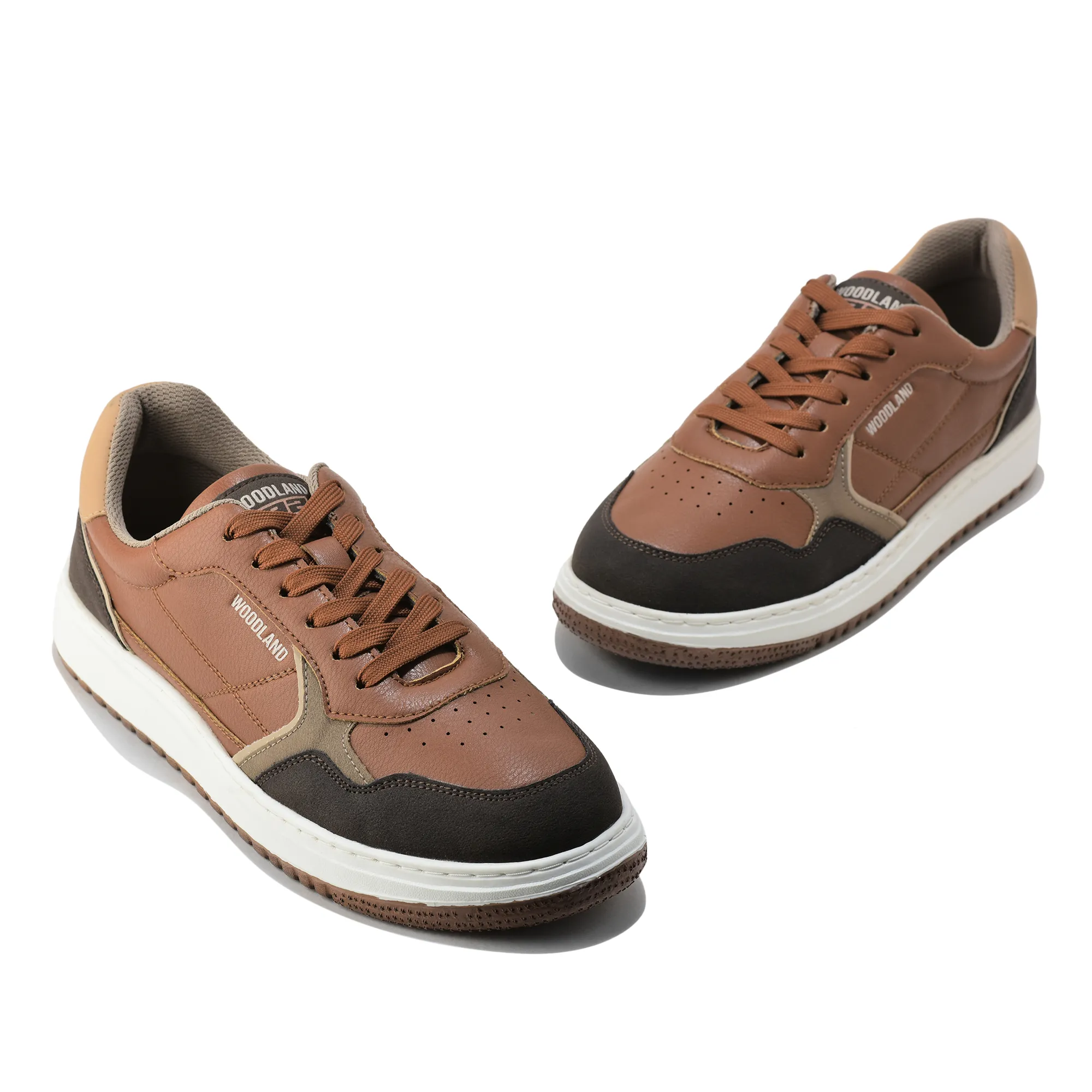 Woodland Men Tan/Beige Casual Sneakers - Thumbnail 4