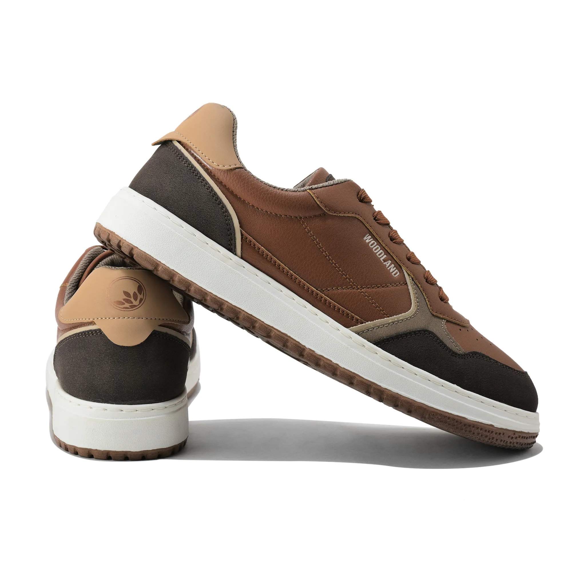 Woodland Men Tan/Beige Casual Sneakers - Thumbnail 10