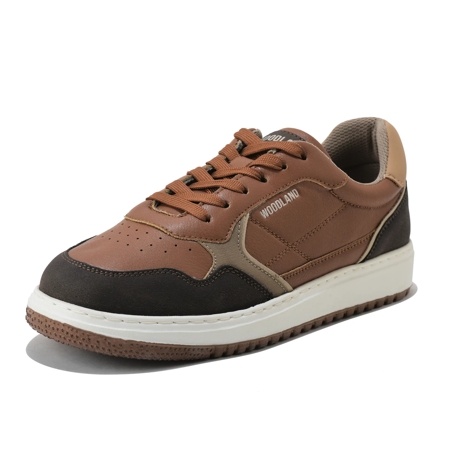 Woodland Men Tan/Beige Casual Sneakers - Thumbnail 11