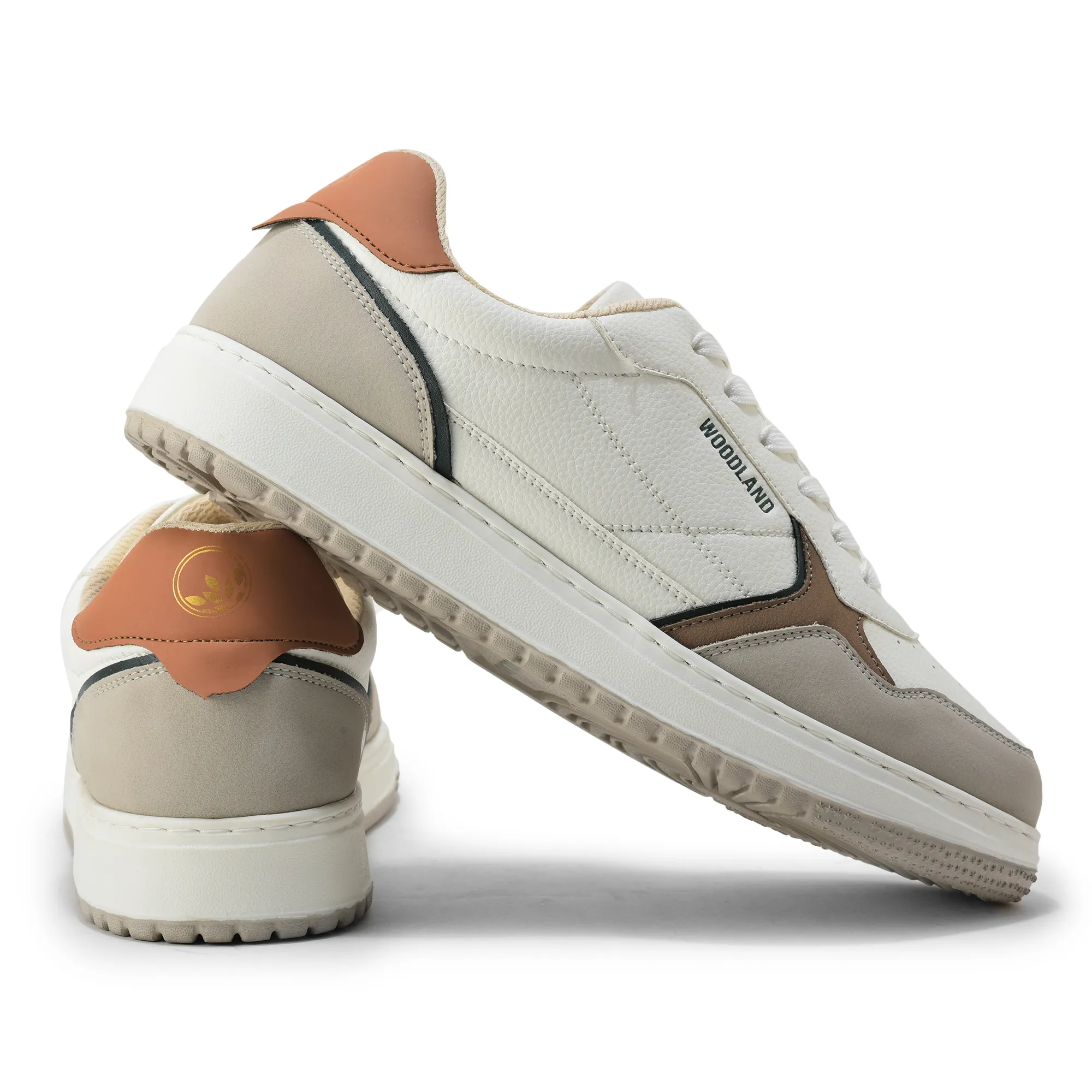 Woodland Men White/Dgreen Casual Sneakers - Thumbnail 10