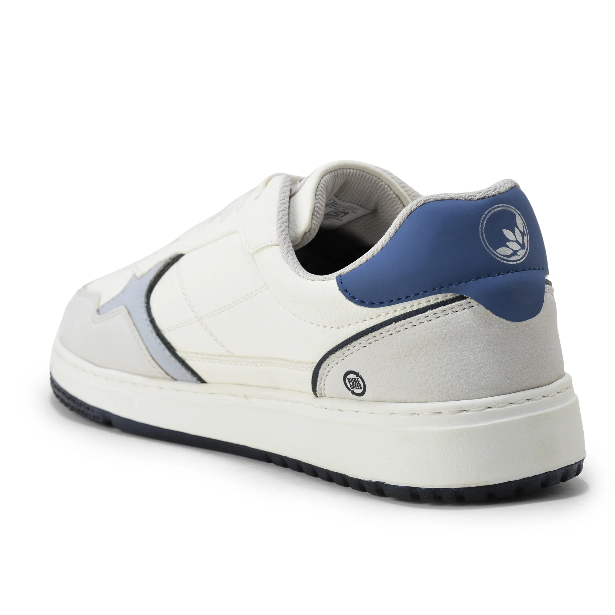 Woodland Men White/Navy Casual Sneakers - Thumbnail 7