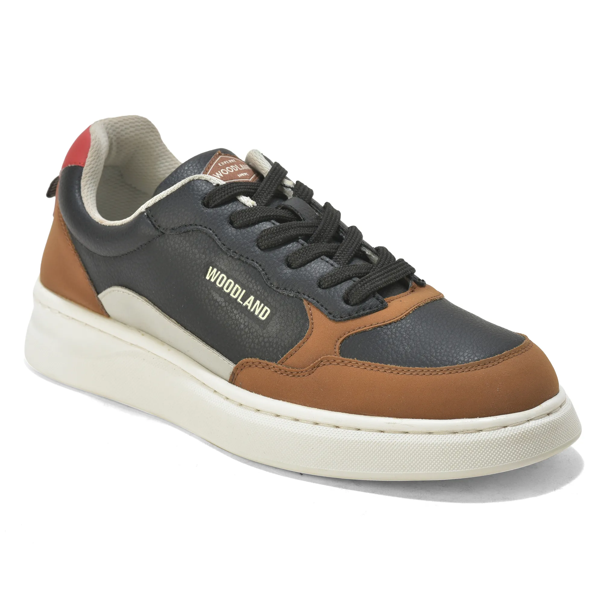 Woodland Classic Edge Black Men Casual Sneakers - Thumbnail 3