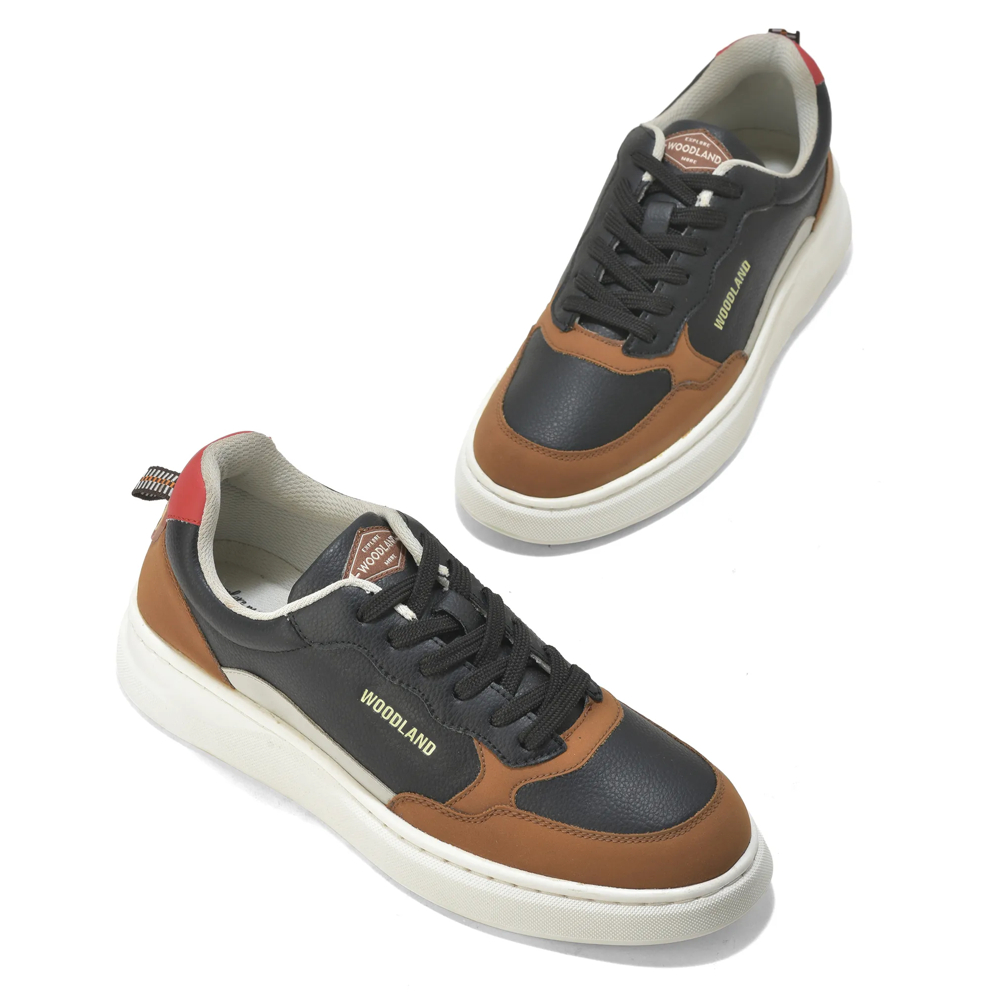Woodland Classic Edge Black Men Casual Sneakers - Thumbnail 4