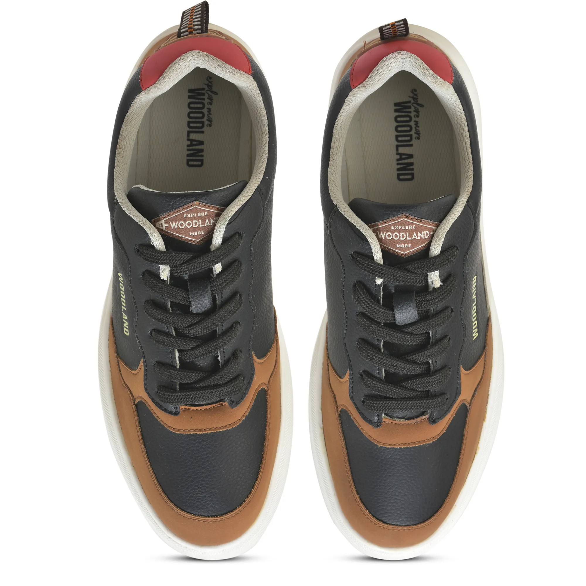 Woodland Classic Edge Black Men Casual Sneakers - Thumbnail 5