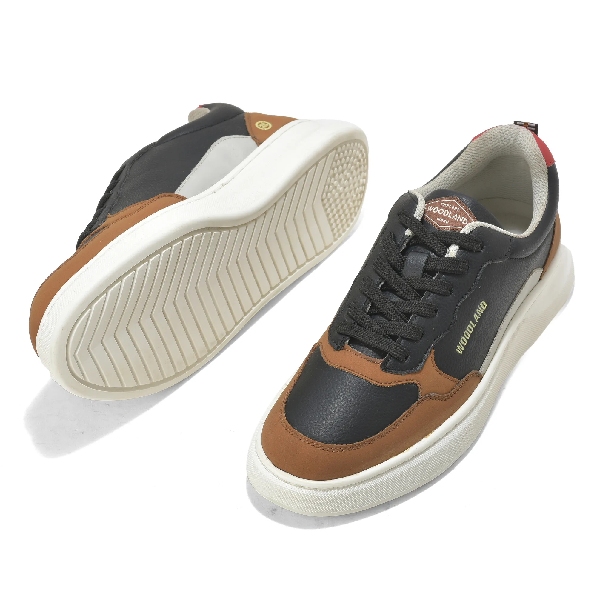 Woodland Classic Edge Black Men Casual Sneakers - Thumbnail 6