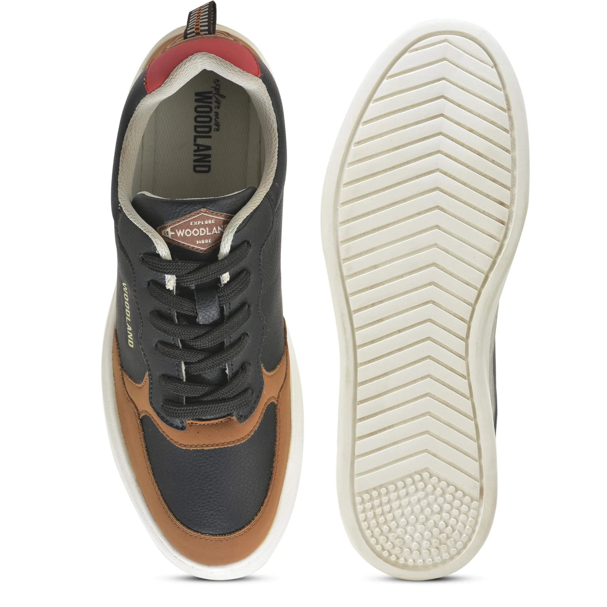 Woodland Classic Edge Black Men Casual Sneakers - Thumbnail 9