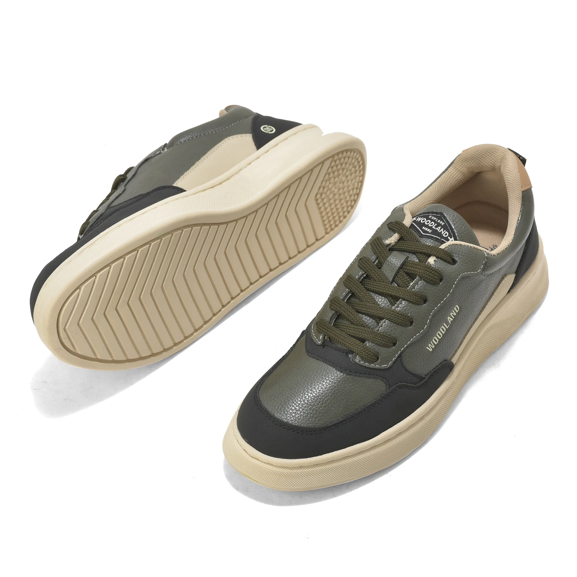 Woodland Classic Edge Olive Men Casual Sneakers - Thumbnail 6