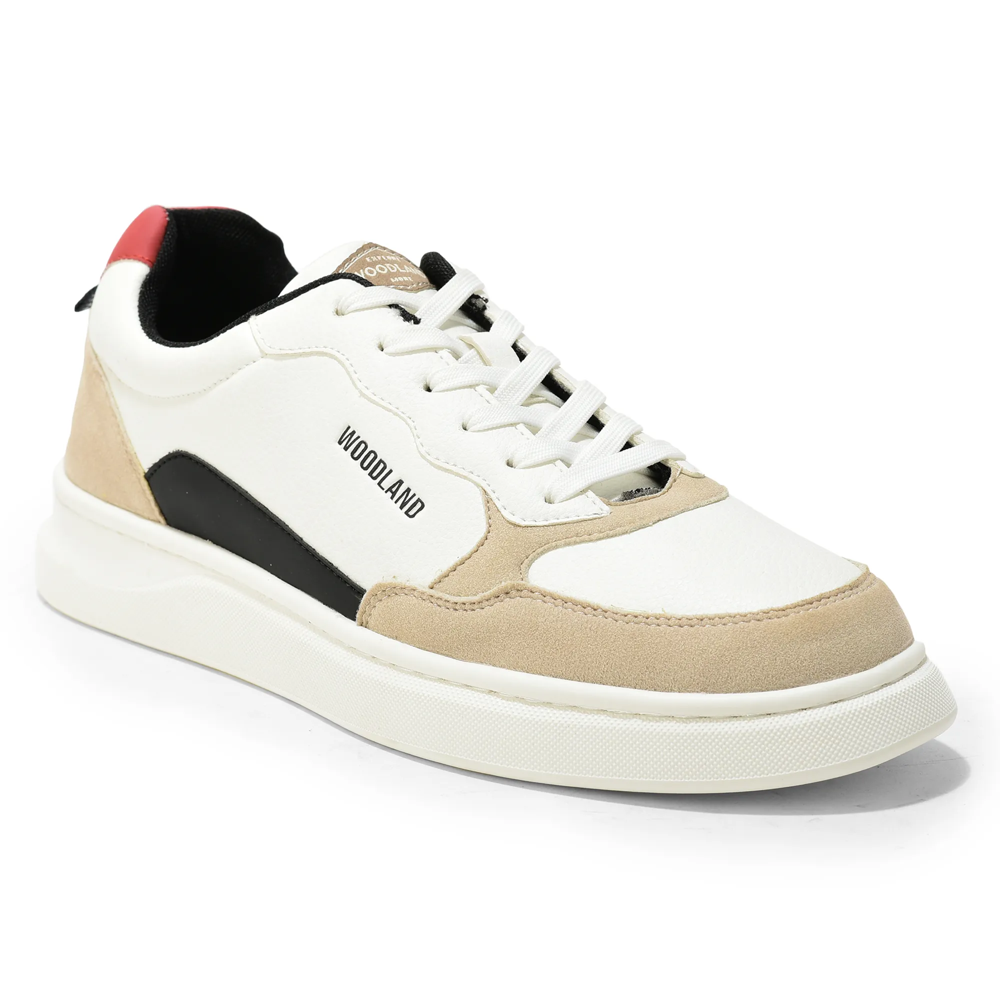 Woodland Classic Edge White Men Casual Sneakers - Thumbnail 3