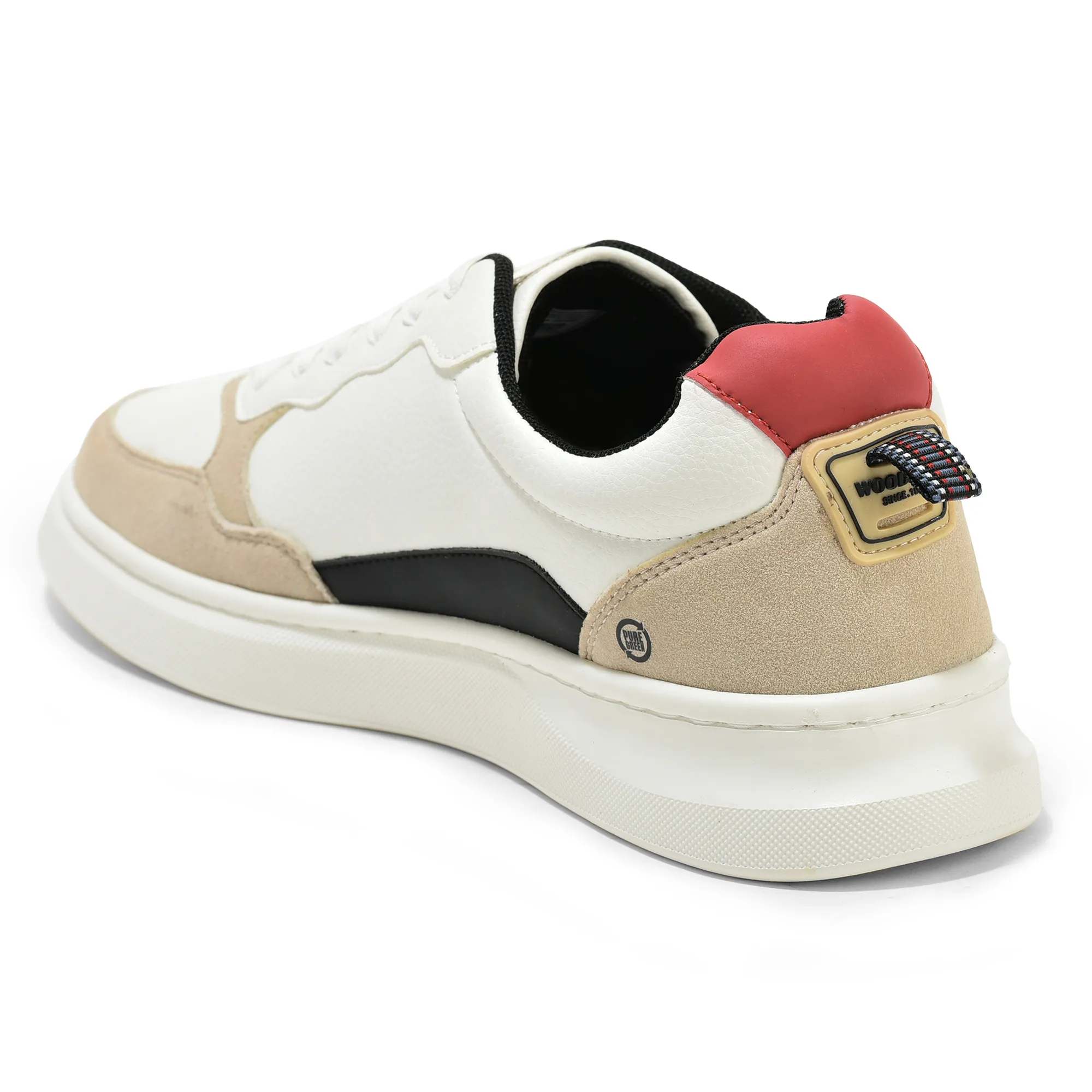 Woodland Classic Edge White Men Casual Sneakers - Thumbnail 6