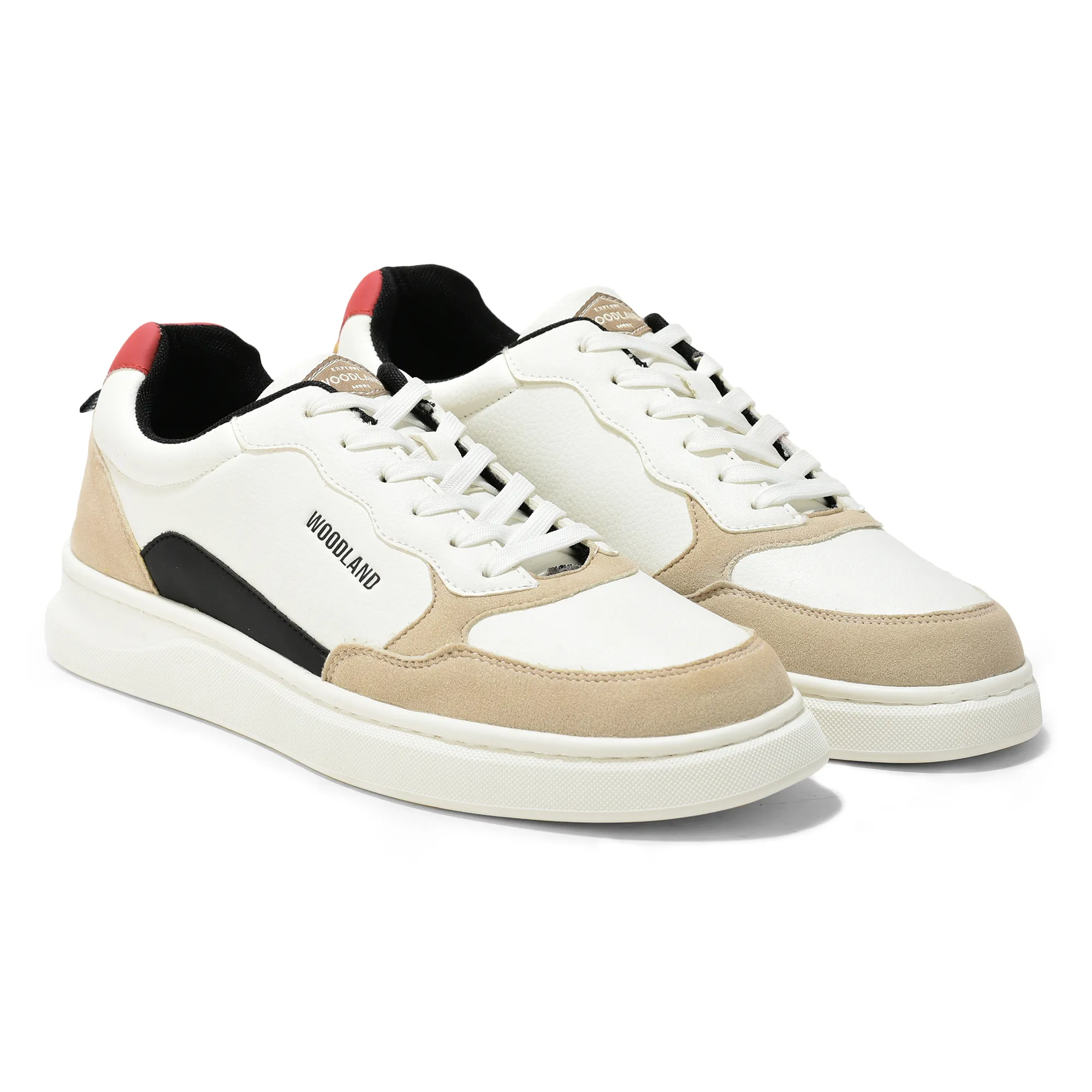Woodland Classic Edge White Men Casual Sneakers - Thumbnail 7