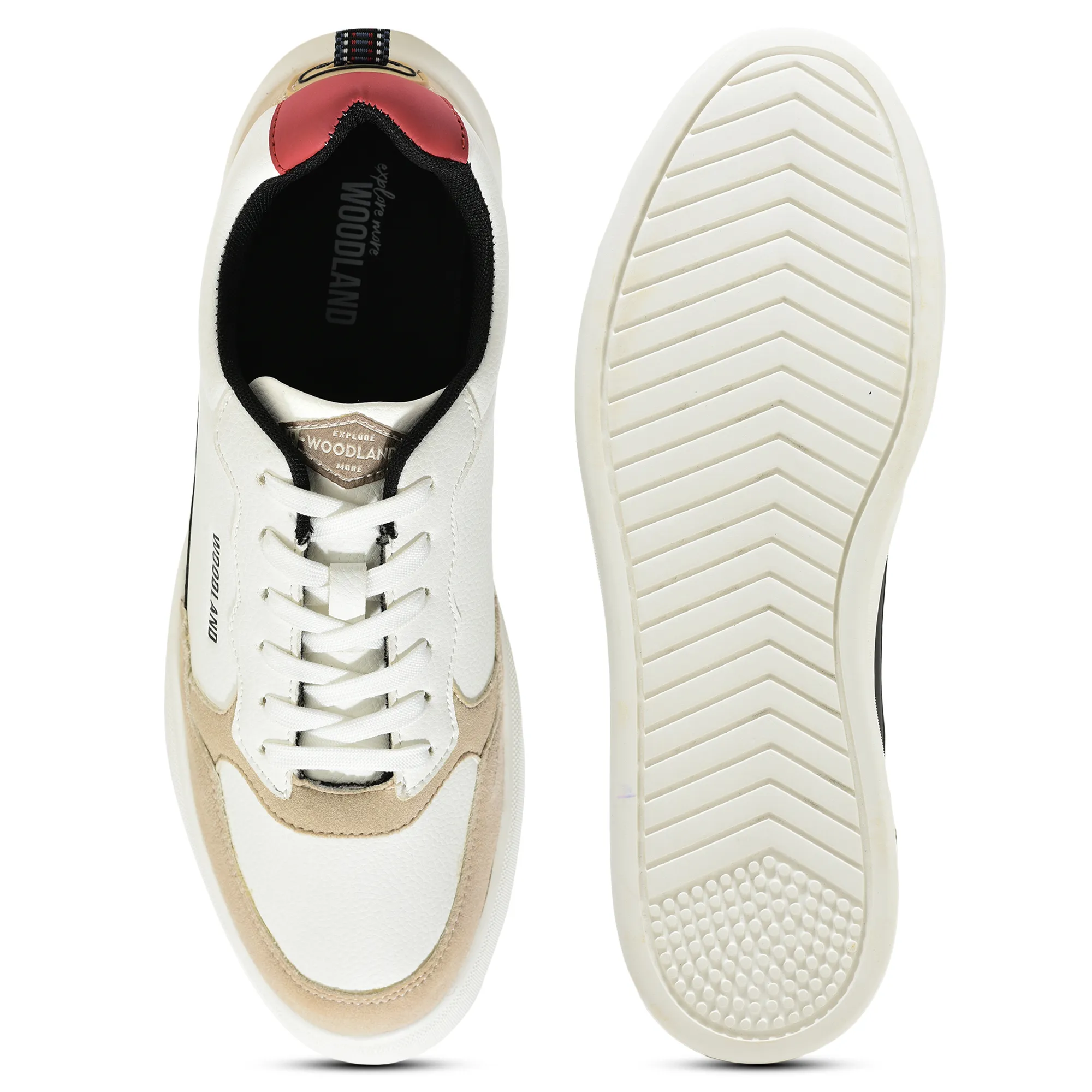 Woodland Classic Edge White Men Casual Sneakers - Thumbnail 8