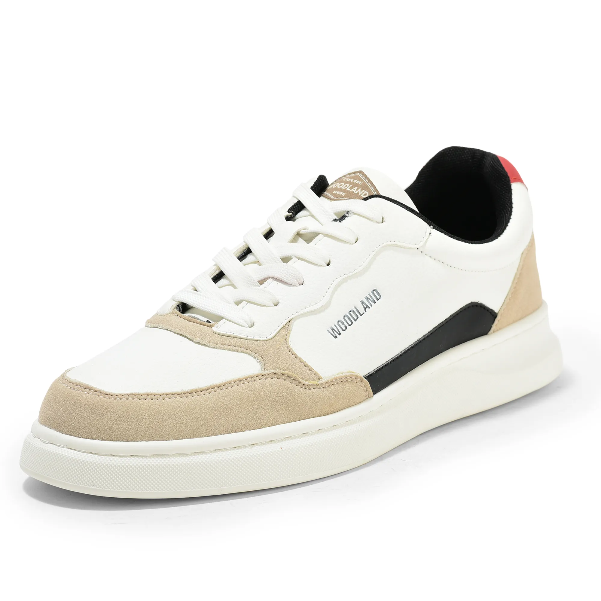 Woodland Classic Edge White Men Casual Sneakers - Thumbnail 11