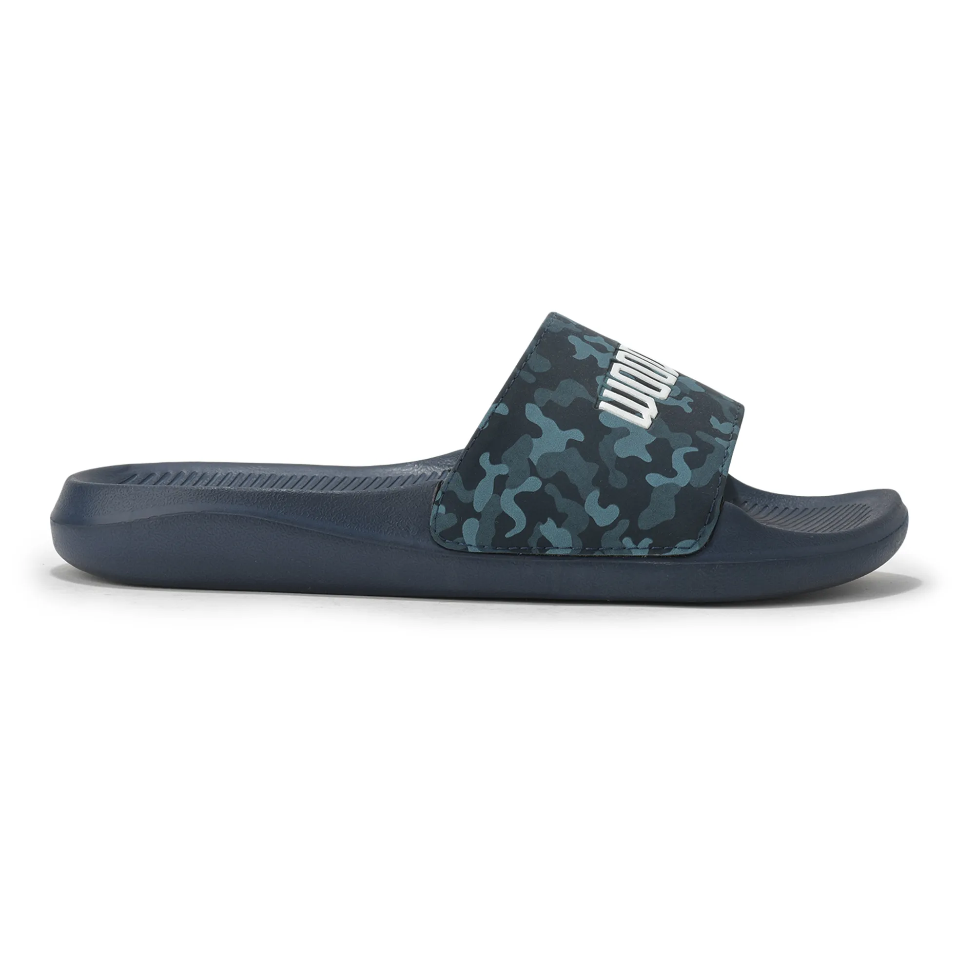 Woodland Men’s Navy Camo Print Comfort Sliders - Thumbnail 2