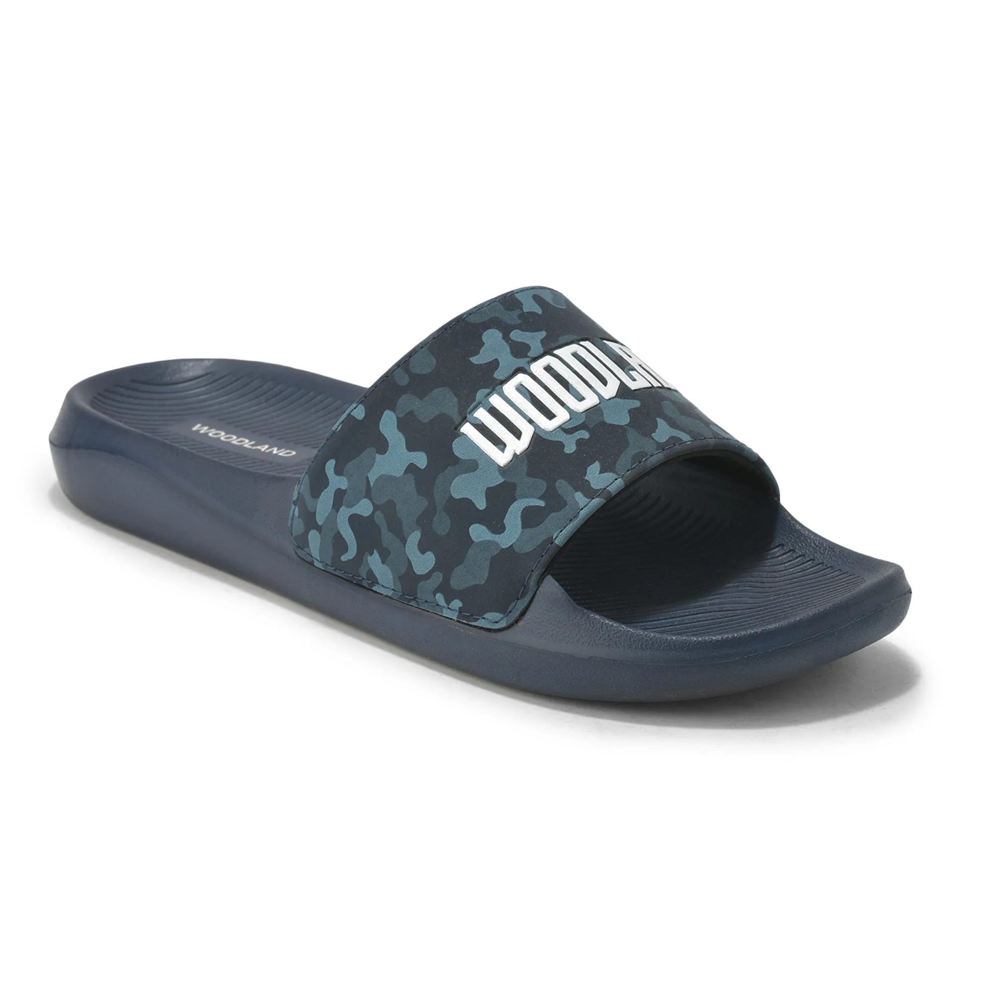 Woodland Men’s Navy Camo Print Comfort Sliders - Thumbnail 3
