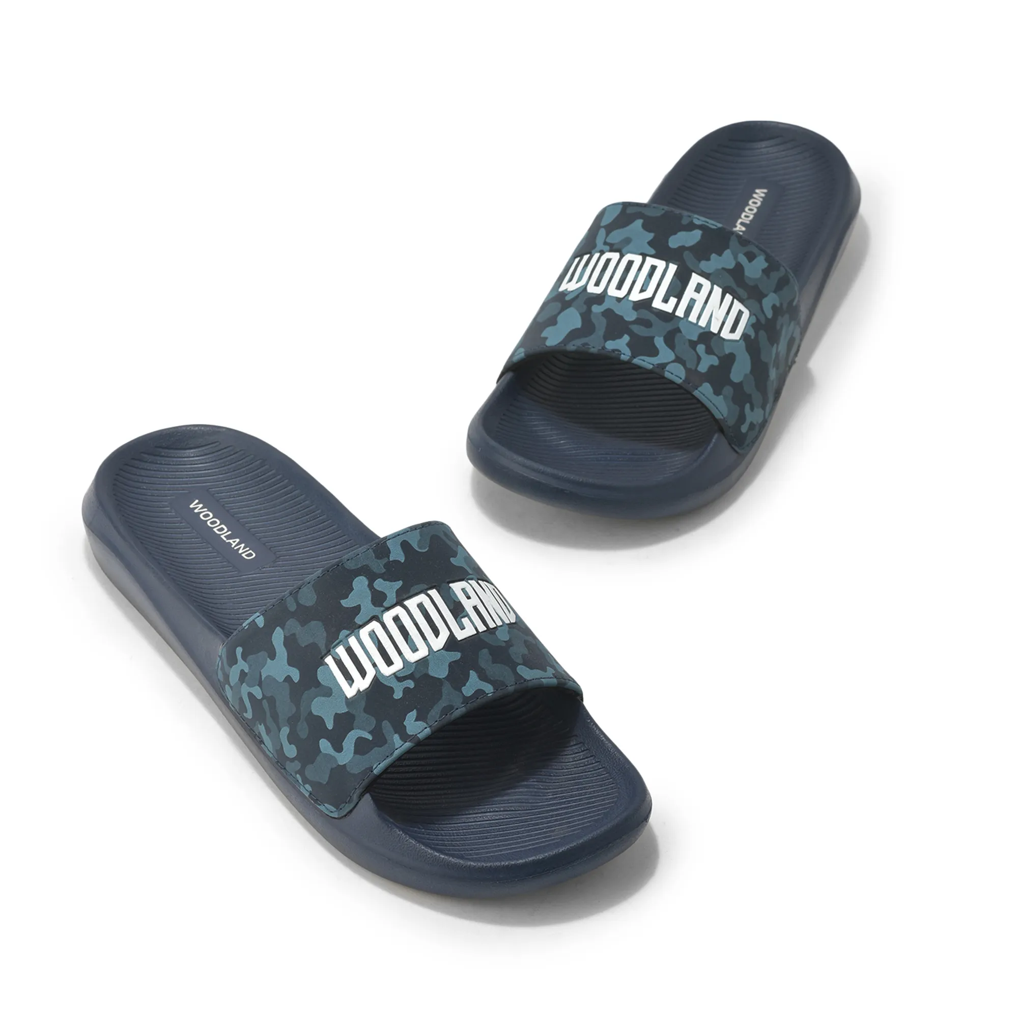 Woodland Men’s Navy Camo Print Comfort Sliders - Thumbnail 4