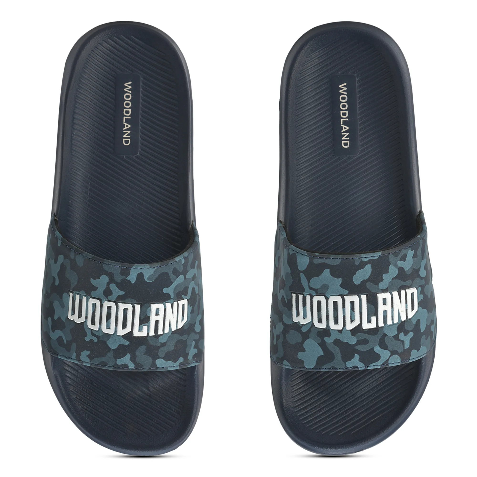 Woodland Men’s Navy Camo Print Comfort Sliders - Thumbnail 5