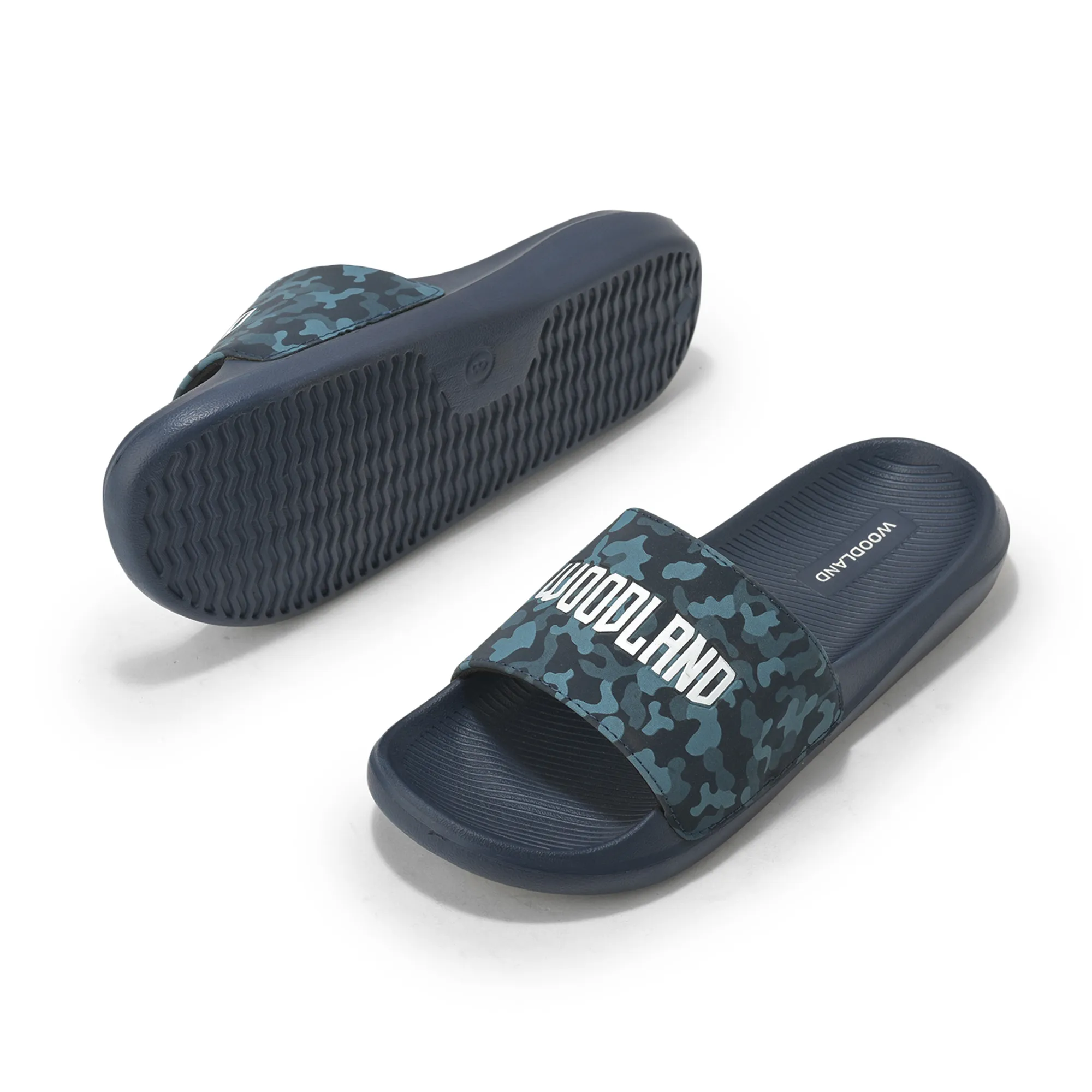 Woodland Men’s Navy Camo Print Comfort Sliders - Thumbnail 6