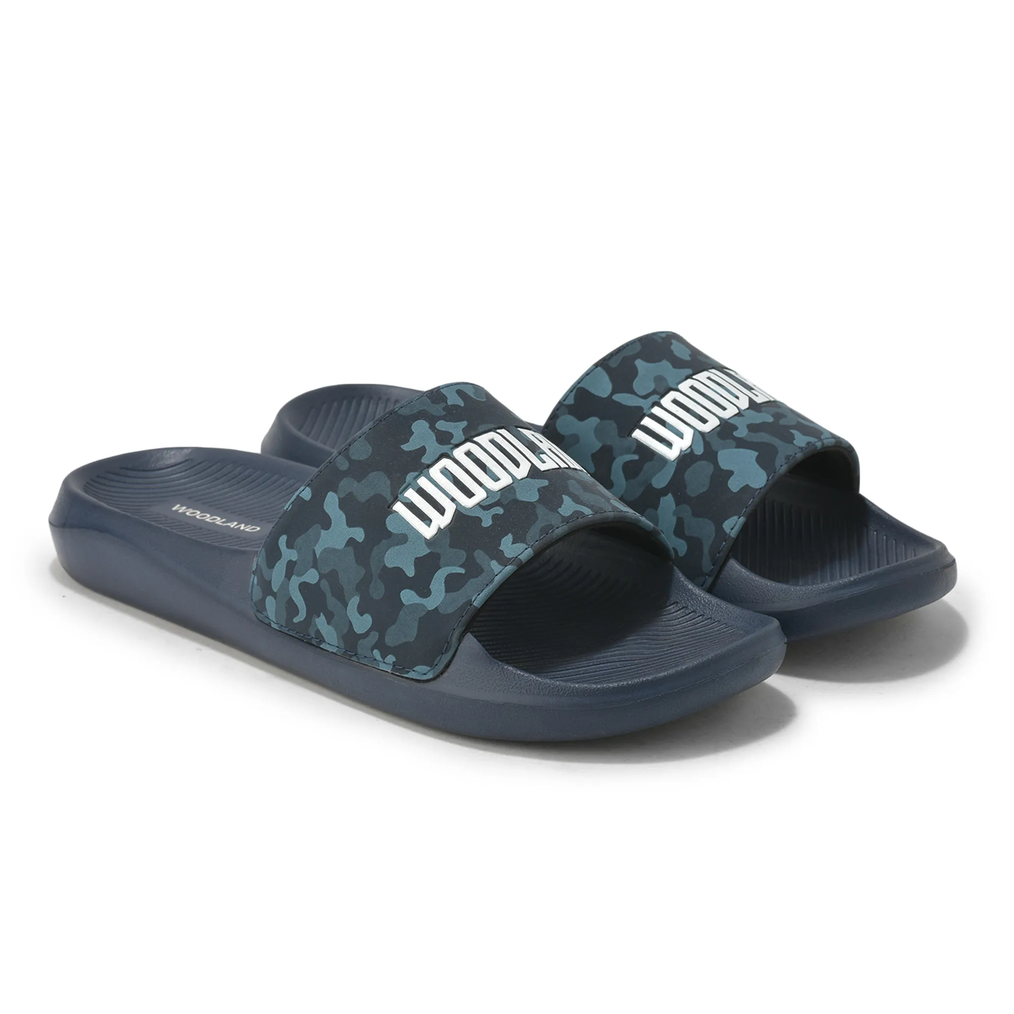 Woodland Men’s Navy Camo Print Comfort Sliders - Thumbnail 8