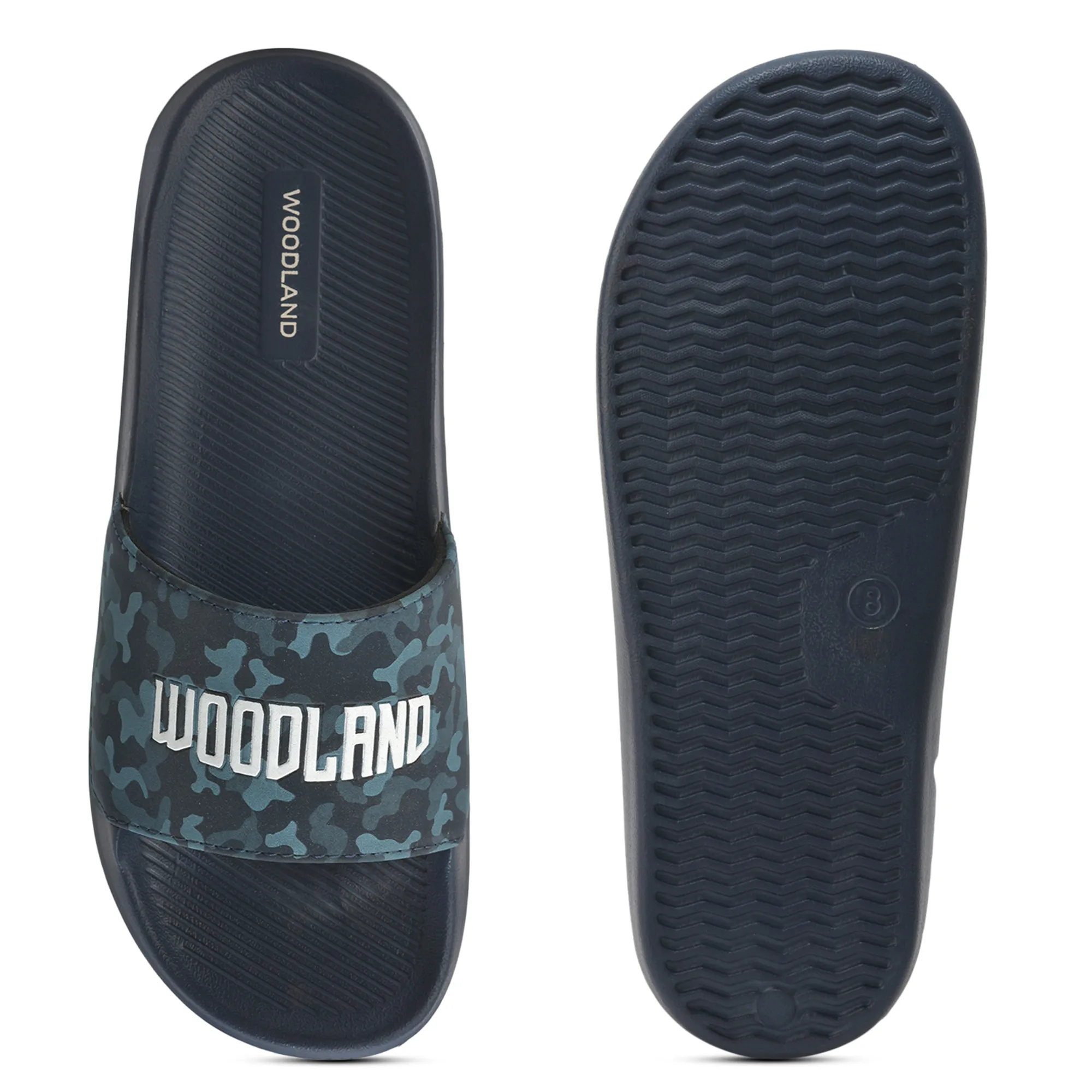 Woodland Men’s Navy Camo Print Comfort Sliders - Thumbnail 9