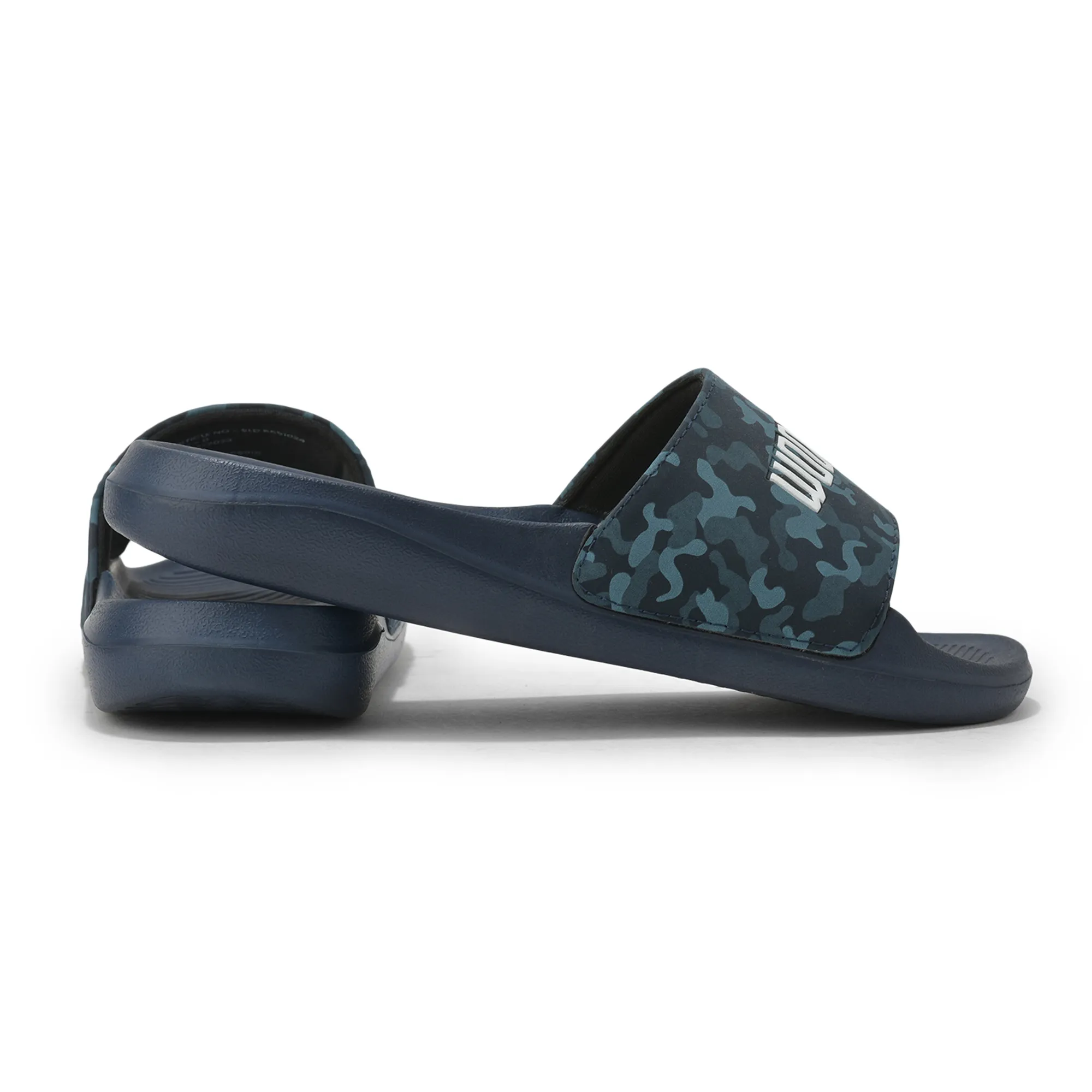 Woodland Men’s Navy Camo Print Comfort Sliders - Thumbnail 10