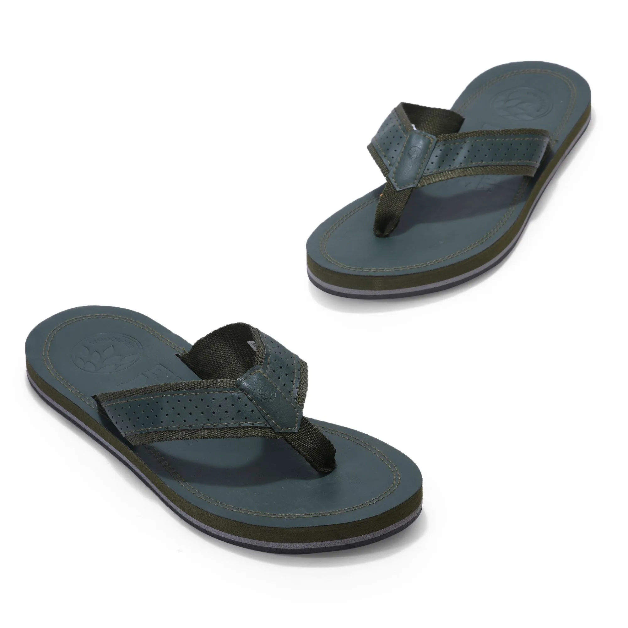 green flip-flops for men - Thumbnail 2