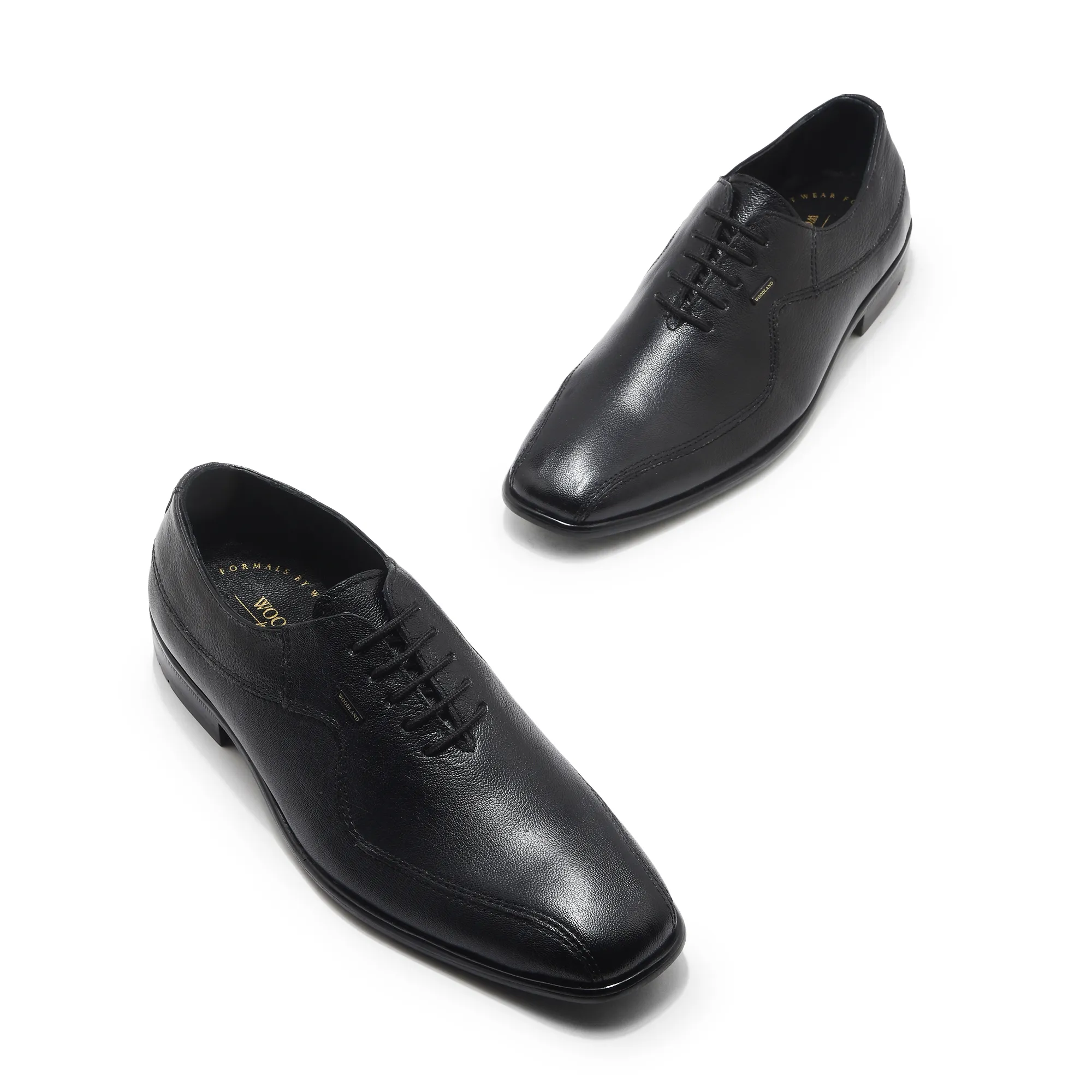 Woodland Men Black Classic Leather Shoes - Thumbnail 2