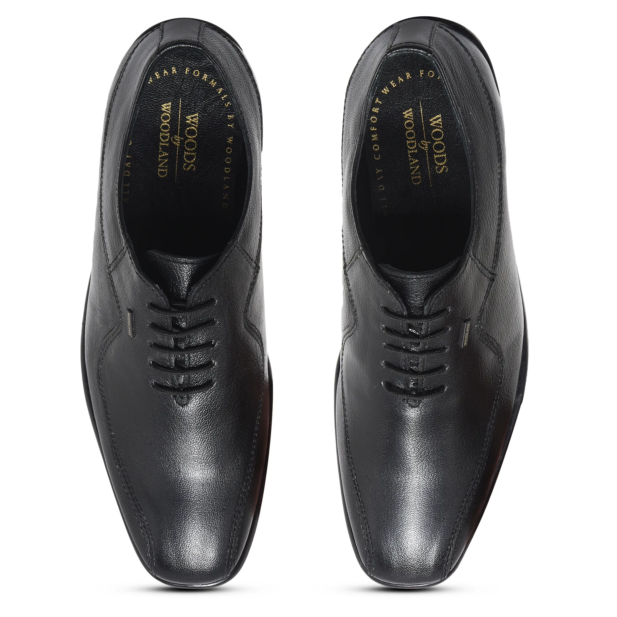 Woodland Men Black Classic Leather Shoes - Thumbnail 4
