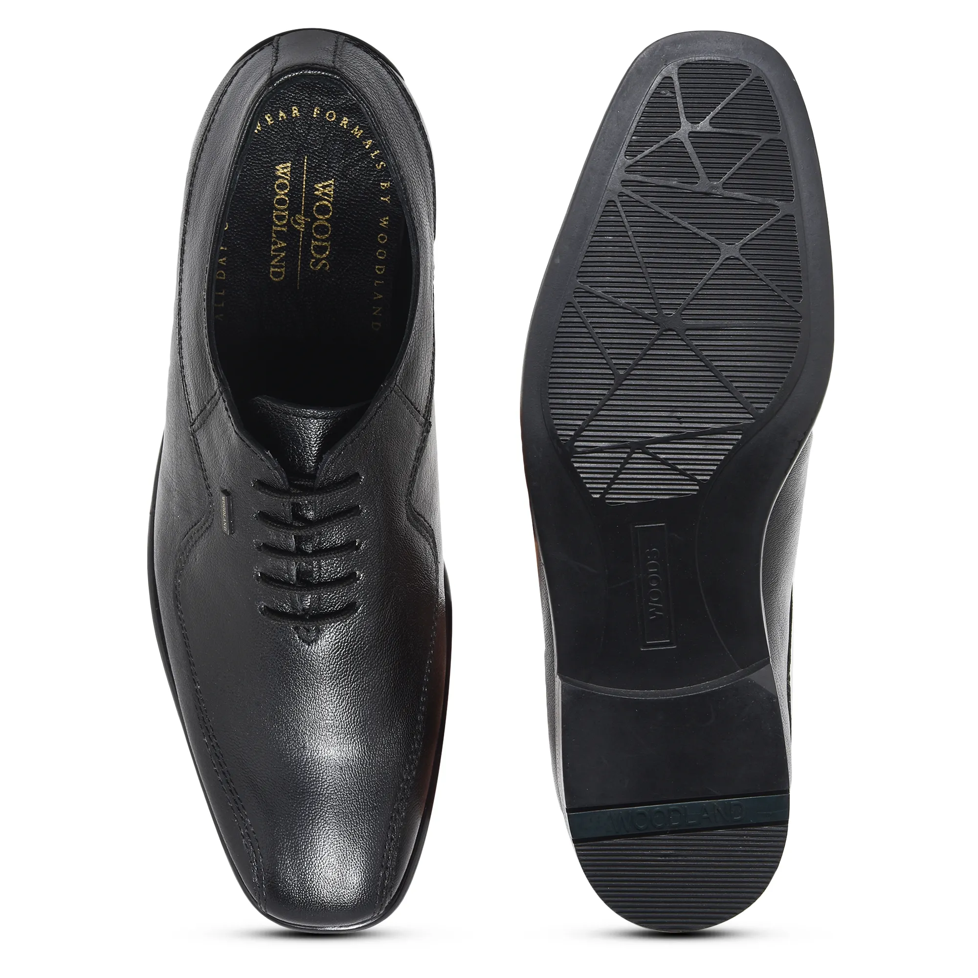 Woodland Men Black Classic Leather Shoes - Thumbnail 8
