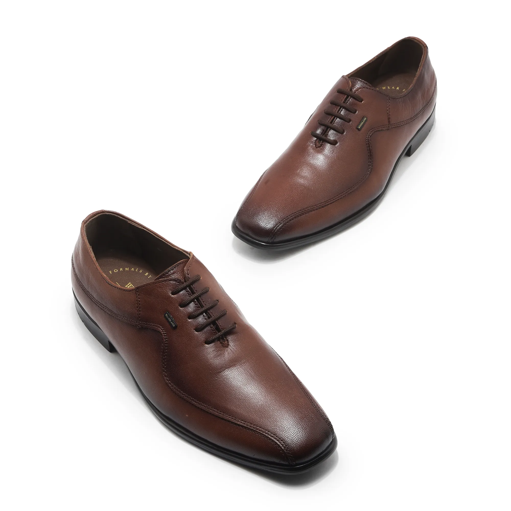 Woodland Men Brown Classic Leather Shoes - Thumbnail 2