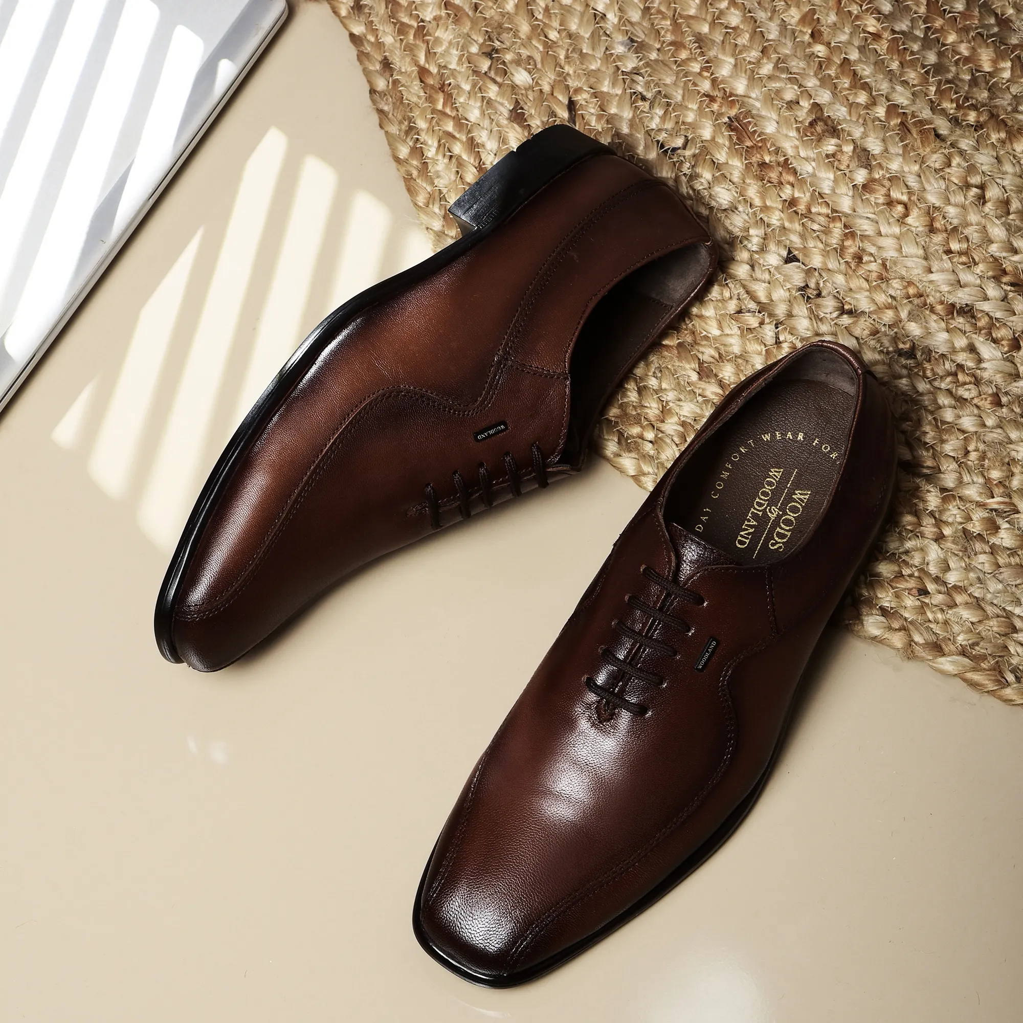 Woodland Men Brown Classic Leather Shoes - Thumbnail 9