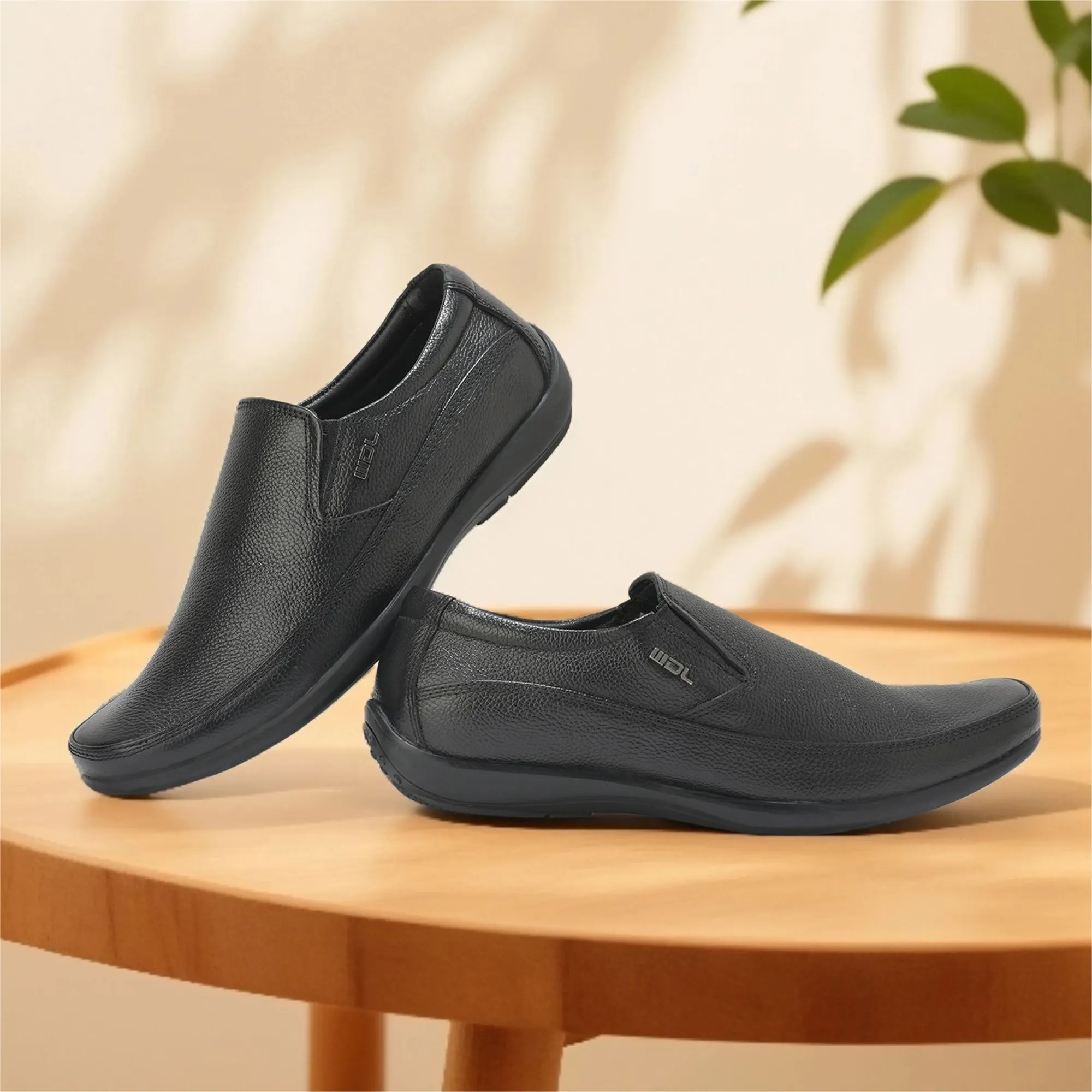 woodland-men-s-black-leather-boardroom-slip-ons