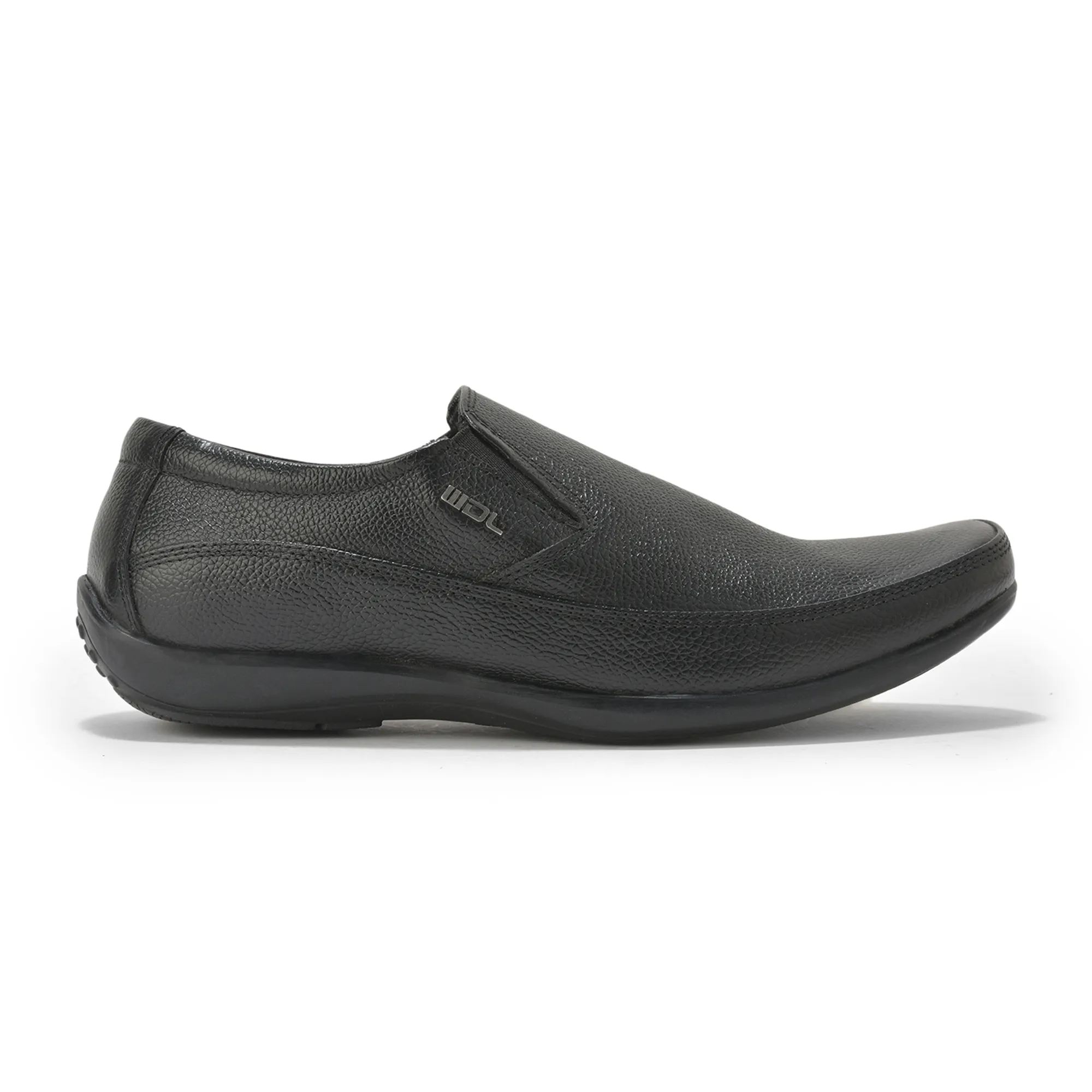 Woodland Men’S Black Leather Boardroom Slip-Ons - Thumbnail 2
