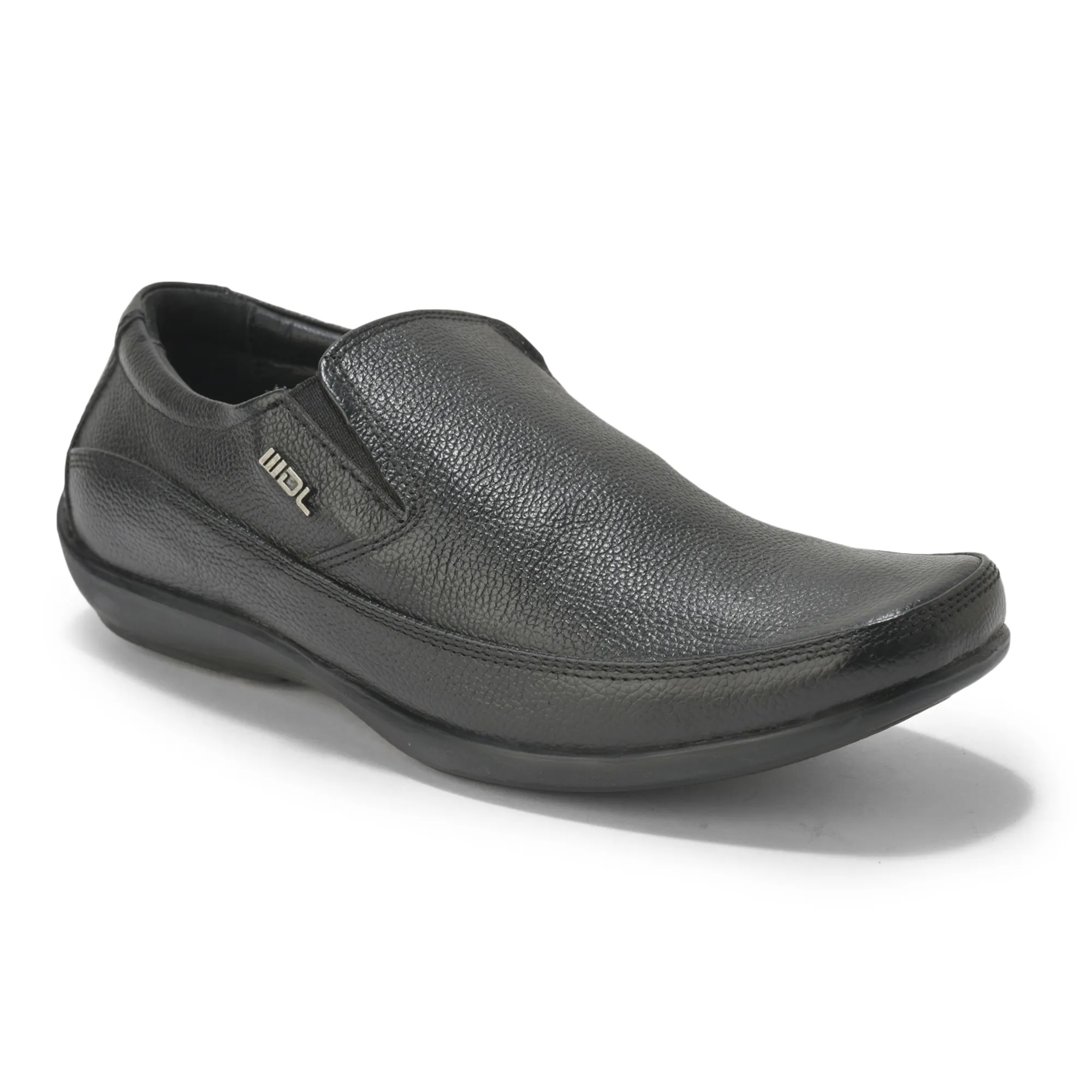 Woodland Men’S Black Leather Boardroom Slip-Ons - Thumbnail 3
