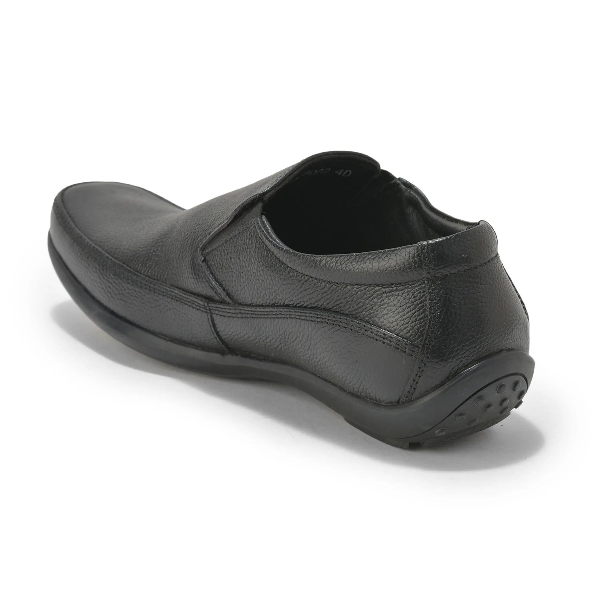 Woodland Men’S Black Leather Boardroom Slip-Ons - Thumbnail 7