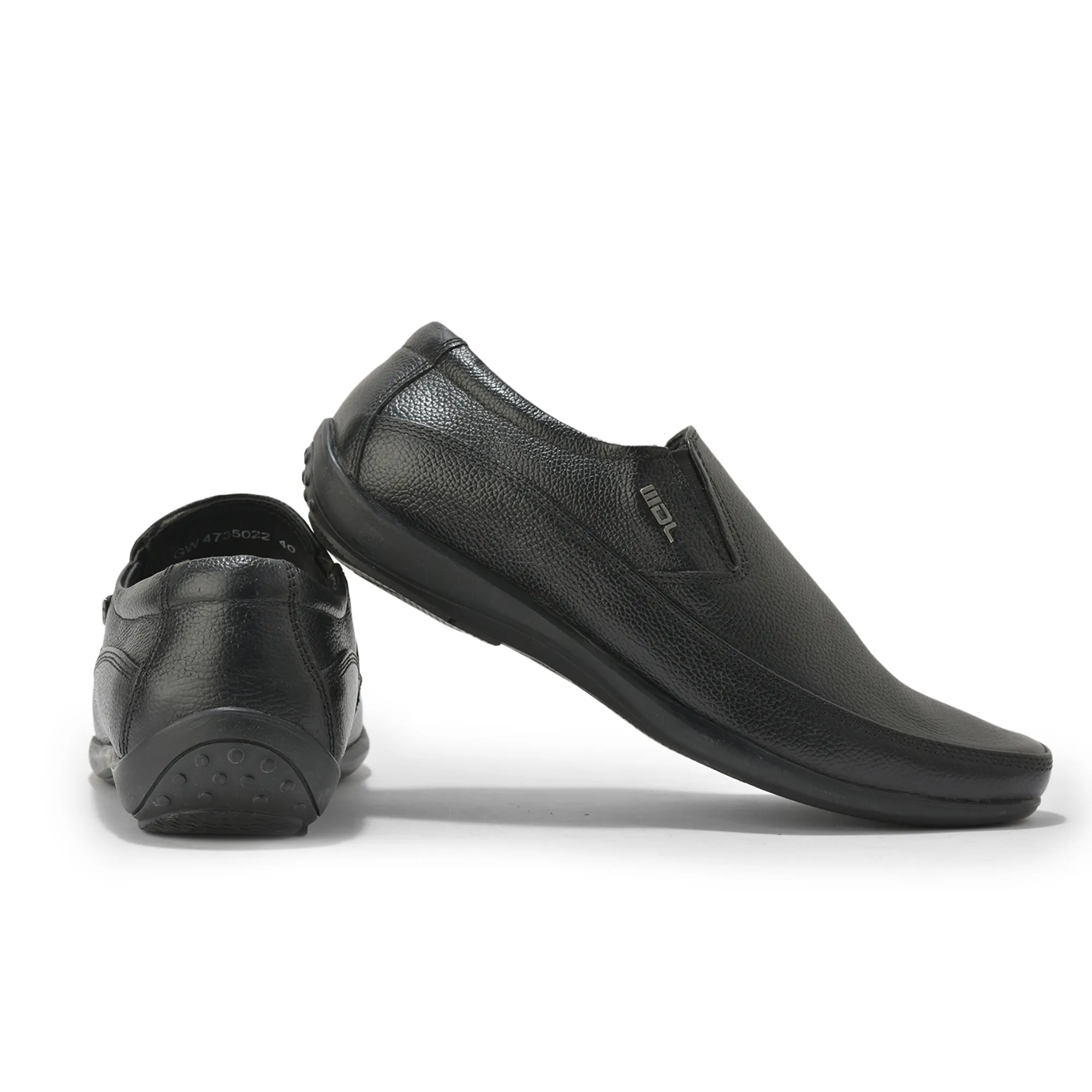 Woodland Men’S Black Leather Boardroom Slip-Ons - Thumbnail 10