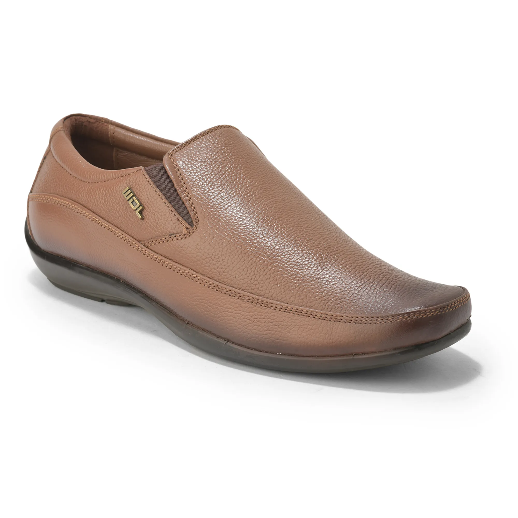 Woodland Men’S Tan Leather Boardroom Slip-Ons - Thumbnail 3