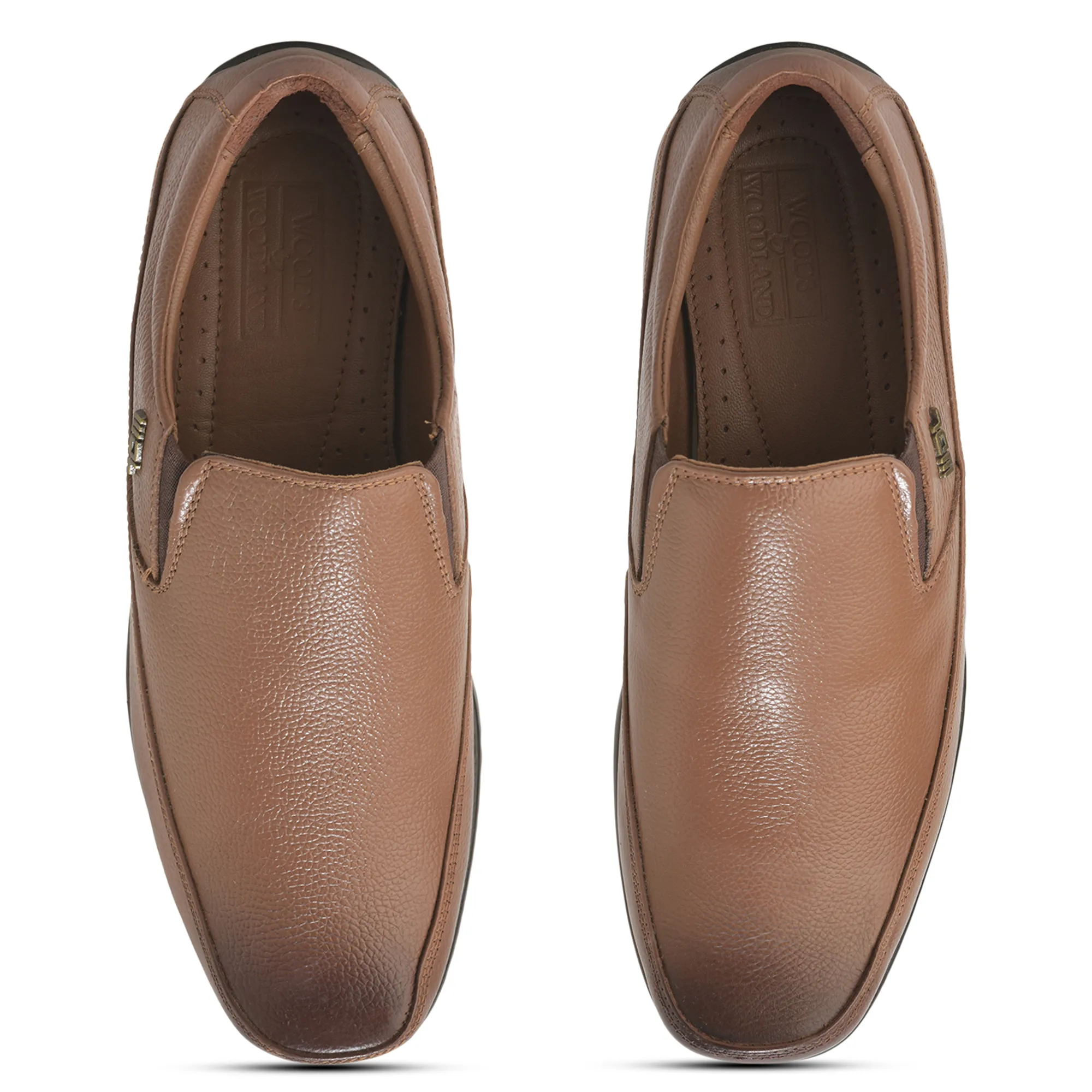 Woodland Men’S Tan Leather Boardroom Slip-Ons - Thumbnail 5