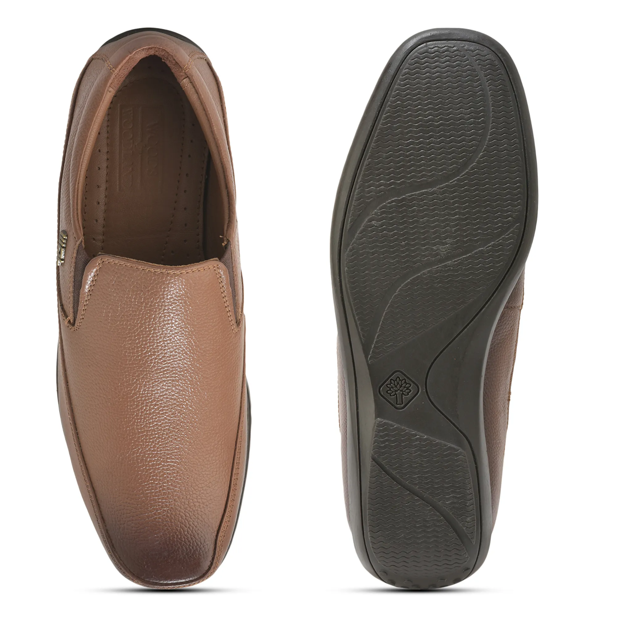 Woodland Men’S Tan Leather Boardroom Slip-Ons - Thumbnail 9