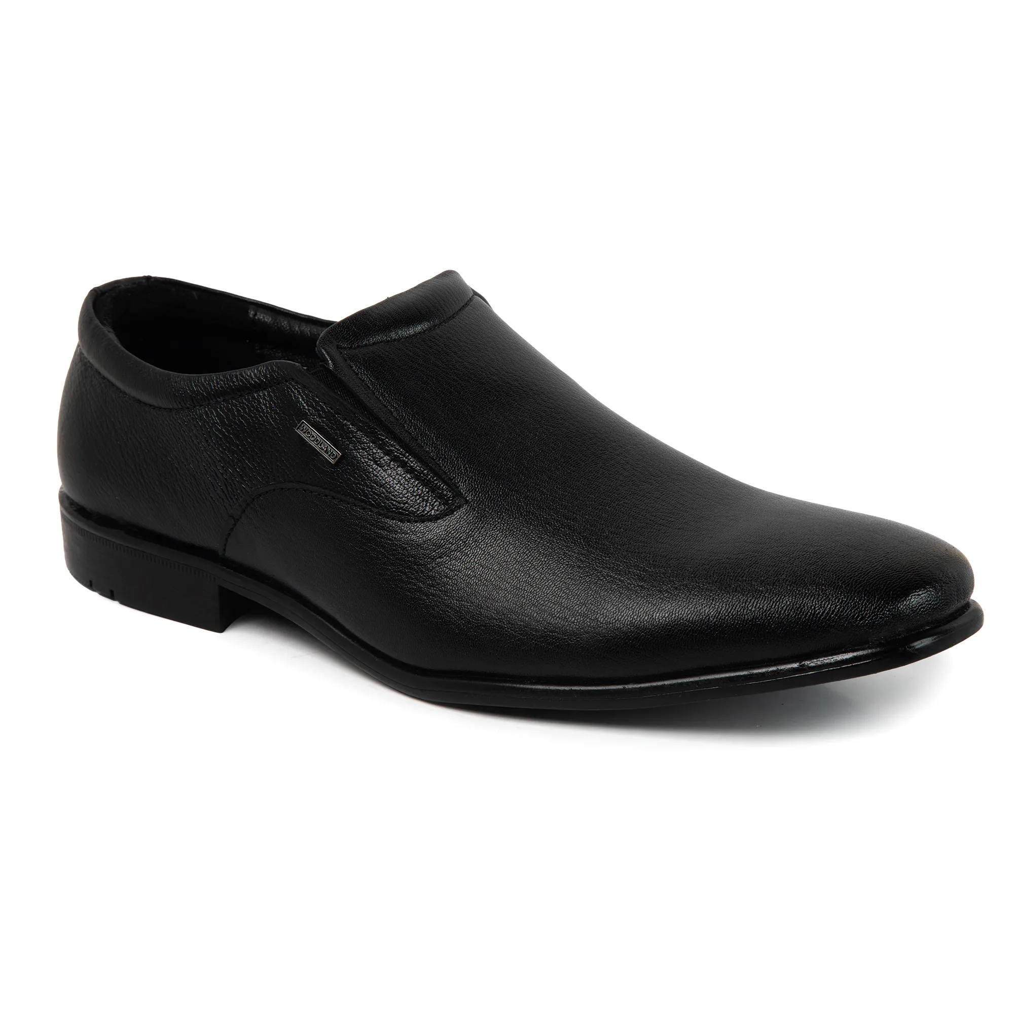 Woodland Men’s Black Bold Softy Formal Slip-Ons - Thumbnail 3