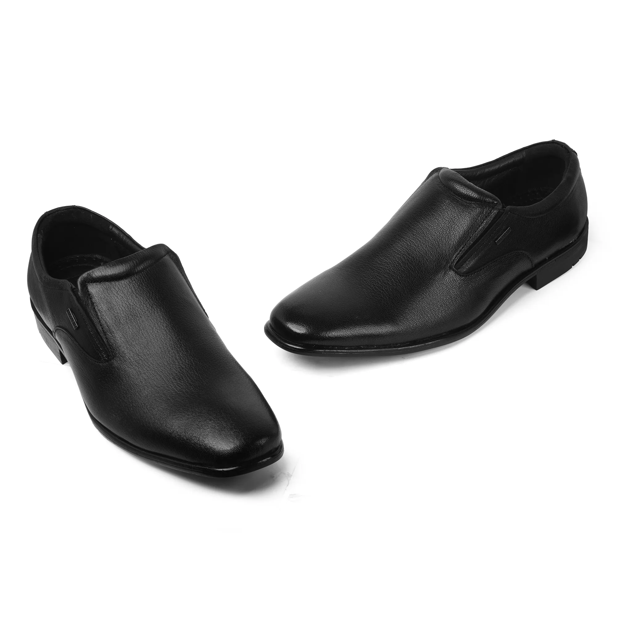 Woodland Men’s Black Bold Softy Formal Slip-Ons - Thumbnail 4