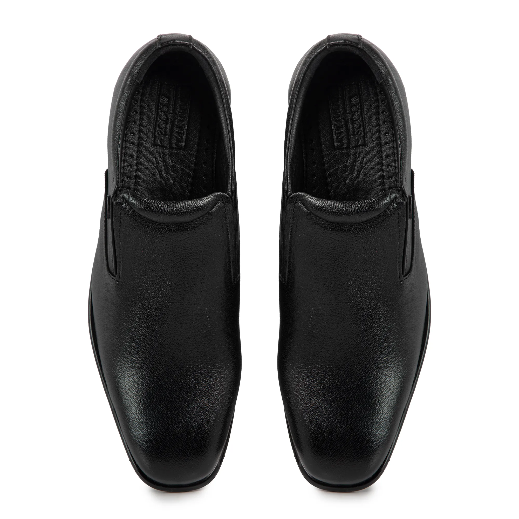 Woodland Men’s Black Bold Softy Formal Slip-Ons - Thumbnail 5