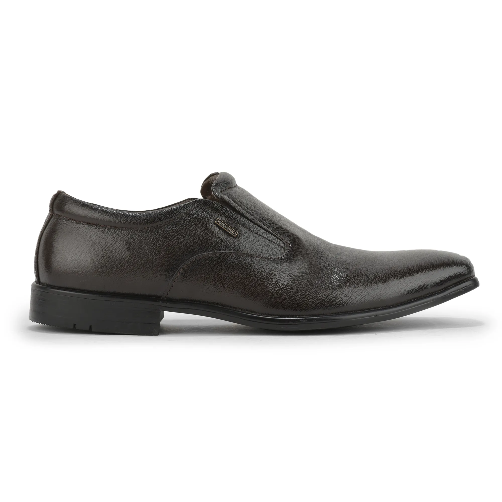 Woodland Men’s Dark Brown Bold Softy Formal Slip-Ons - Thumbnail 2