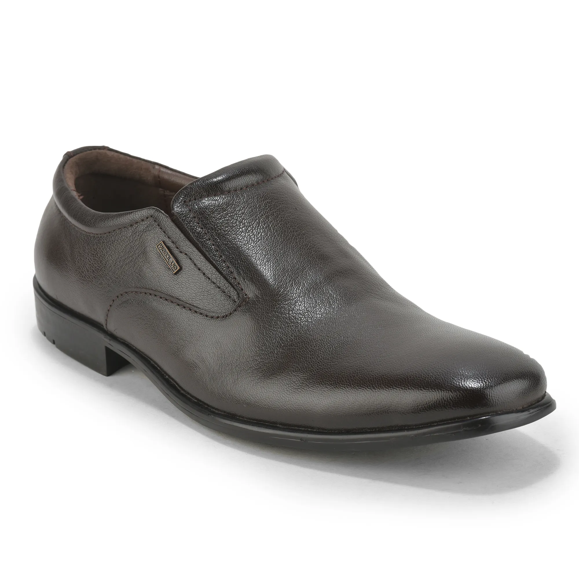 Woodland Men’s Dark Brown Bold Softy Formal Slip-Ons - Thumbnail 3
