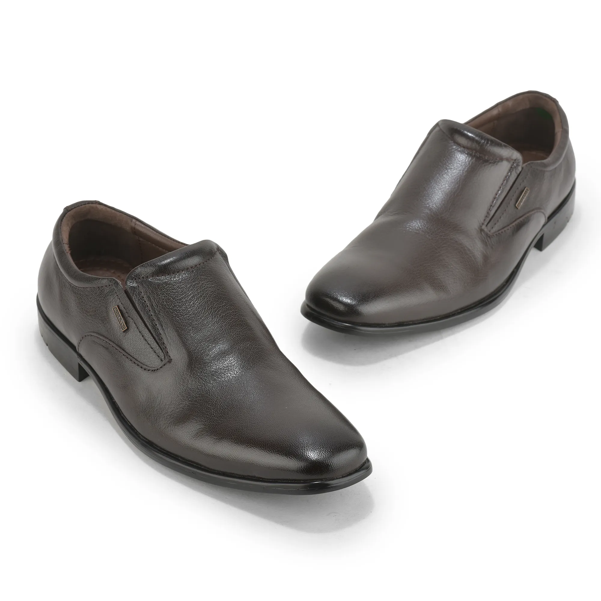 Woodland Men’s Dark Brown Bold Softy Formal Slip-Ons - Thumbnail 4