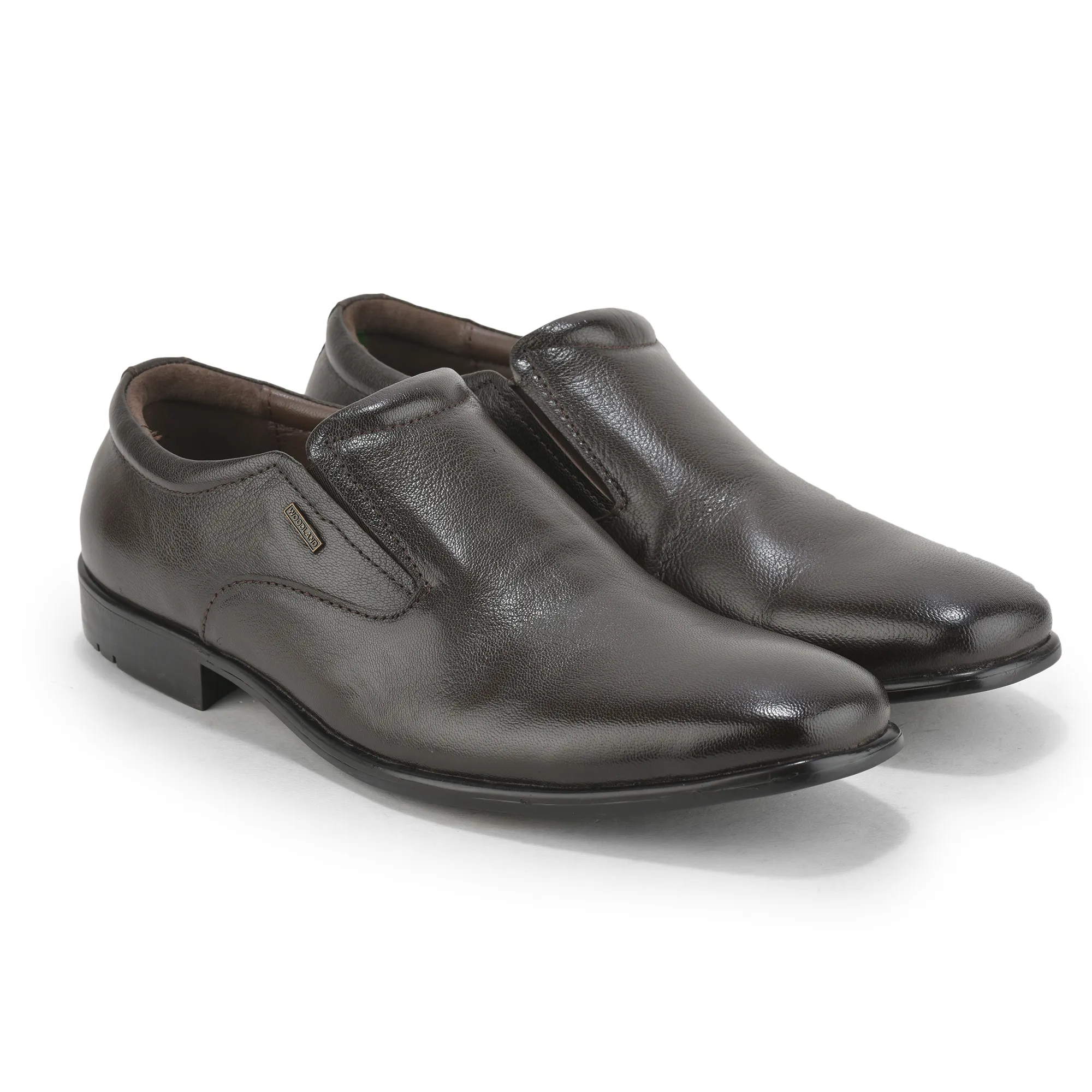 Woodland Men’s Dark Brown Bold Softy Formal Slip-Ons - Thumbnail 8