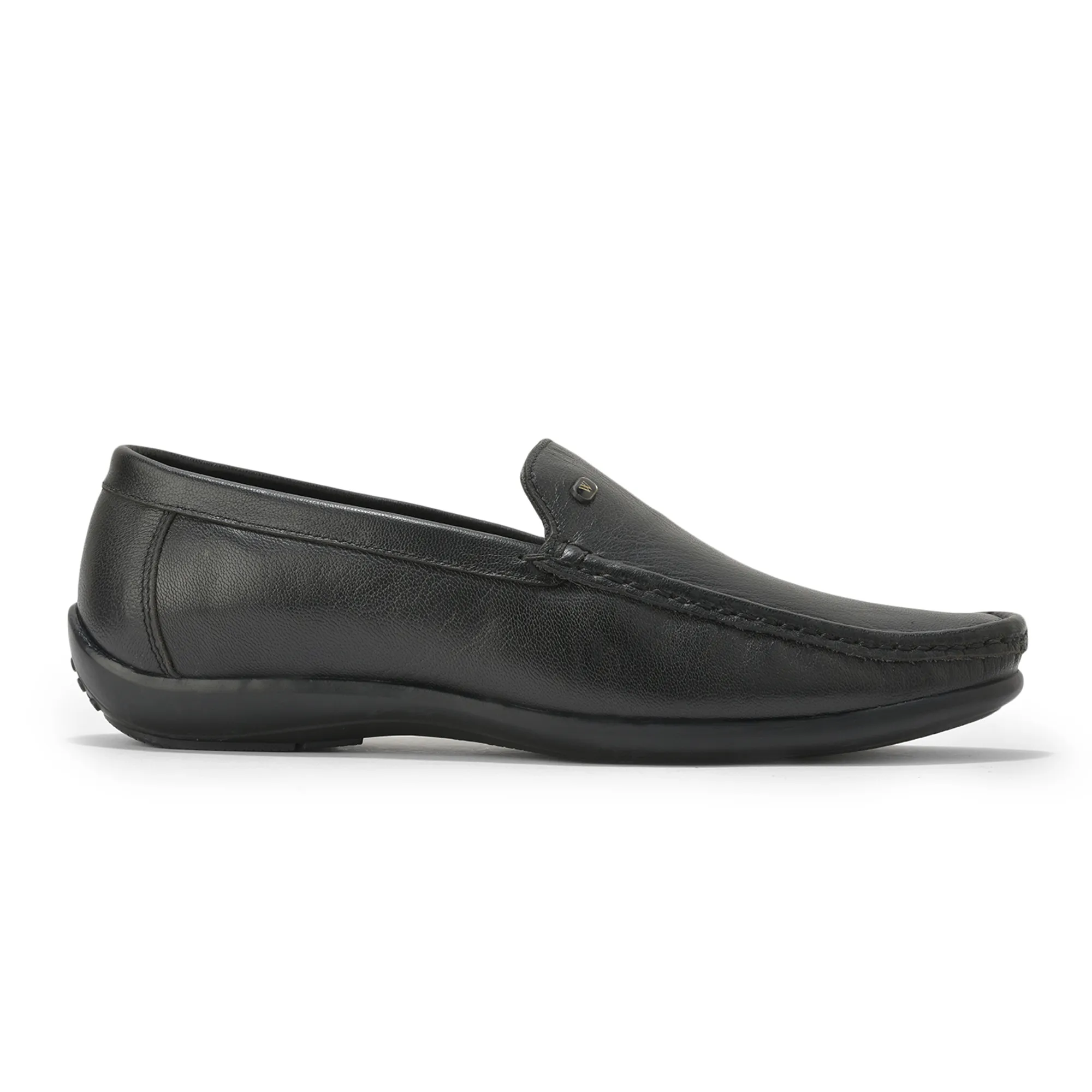Woodland Men’S Black Leather Classic Slip-On Shoes - Thumbnail 2