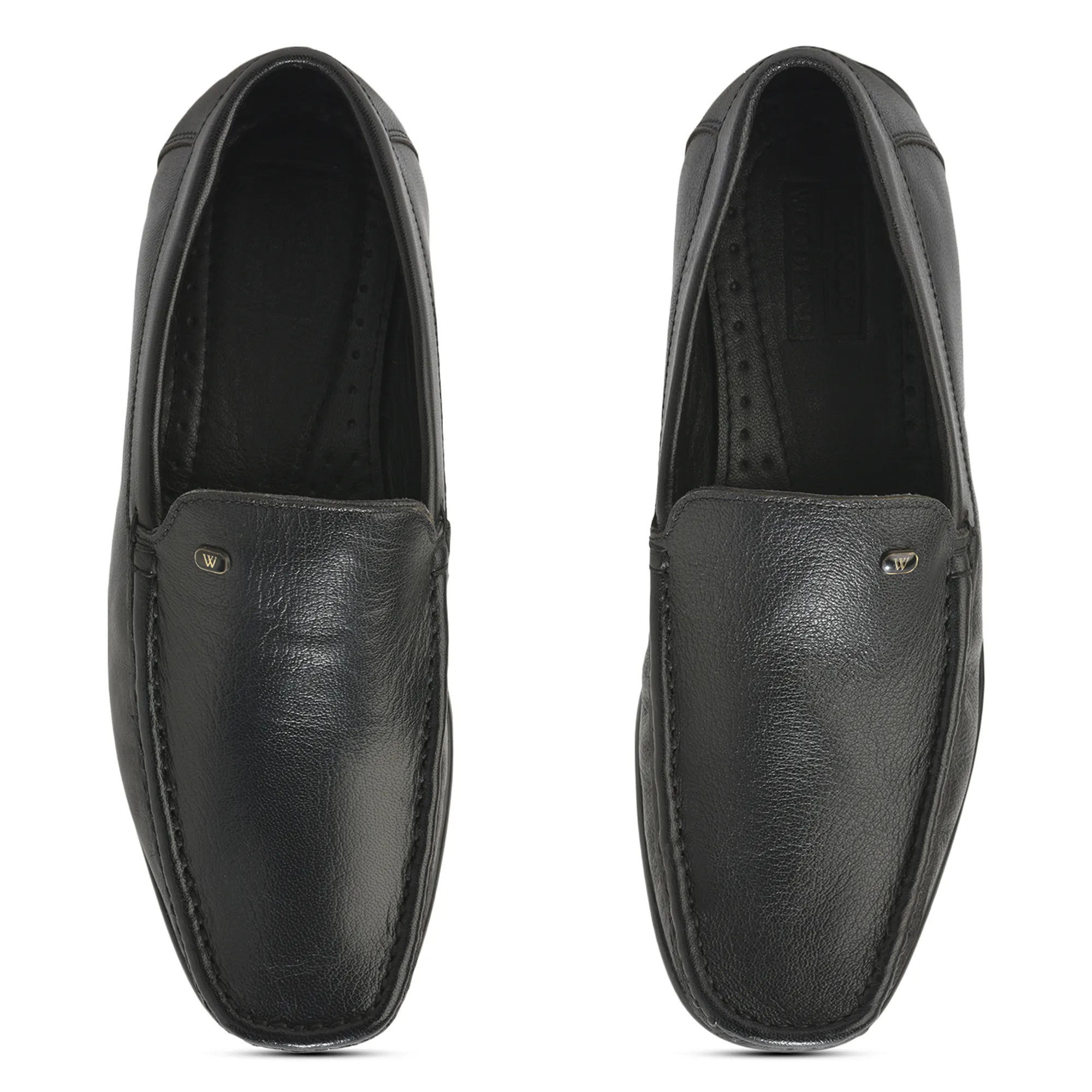 Woodland Men’S Black Leather Classic Slip-On Shoes - Thumbnail 5